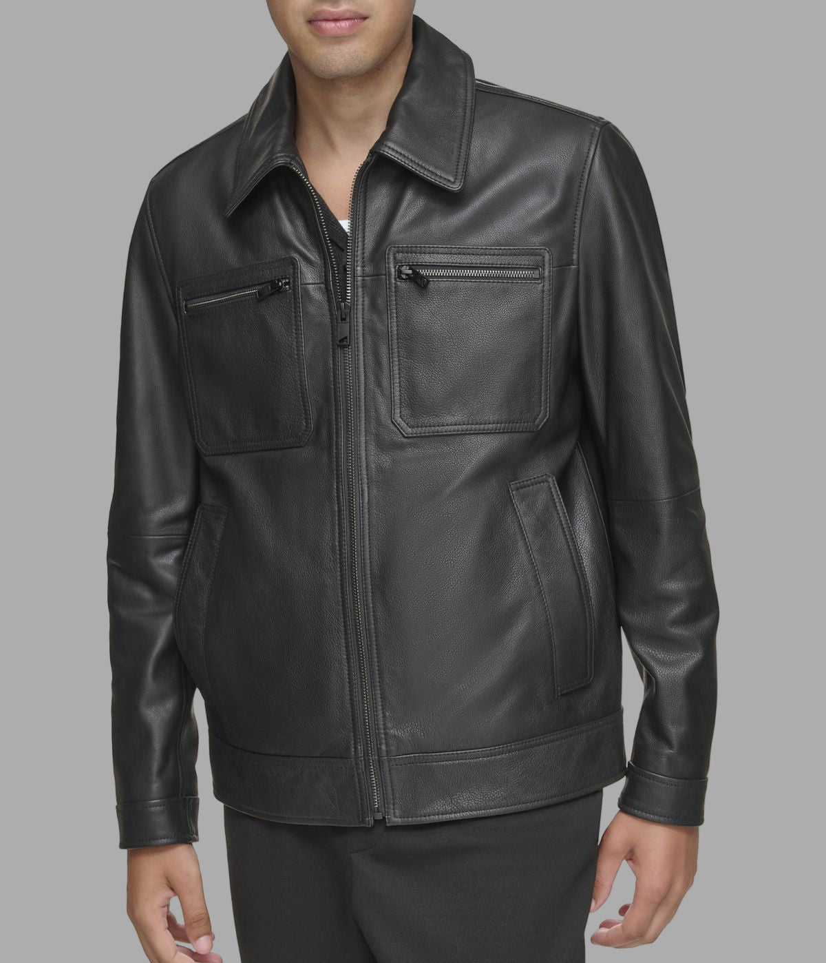 Halen Leather Shirt Jacket View 1 | Men's Jackets & Coats Halen Leather Shirt Jacket View 1 | Men's Jackets & Coats