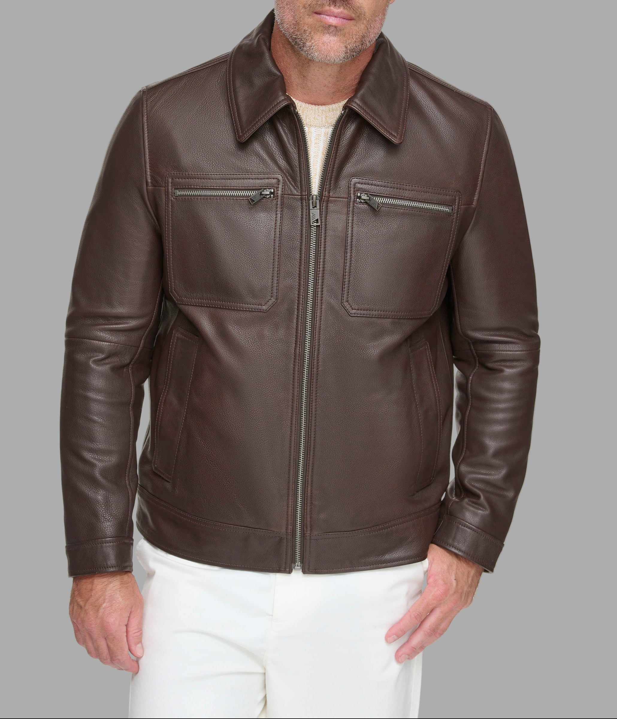 Halen Leather Shirt Jacket View 1 | Men's Jackets & Coats Halen Leather Shirt Jacket View 1 | Men's Jackets & Coats