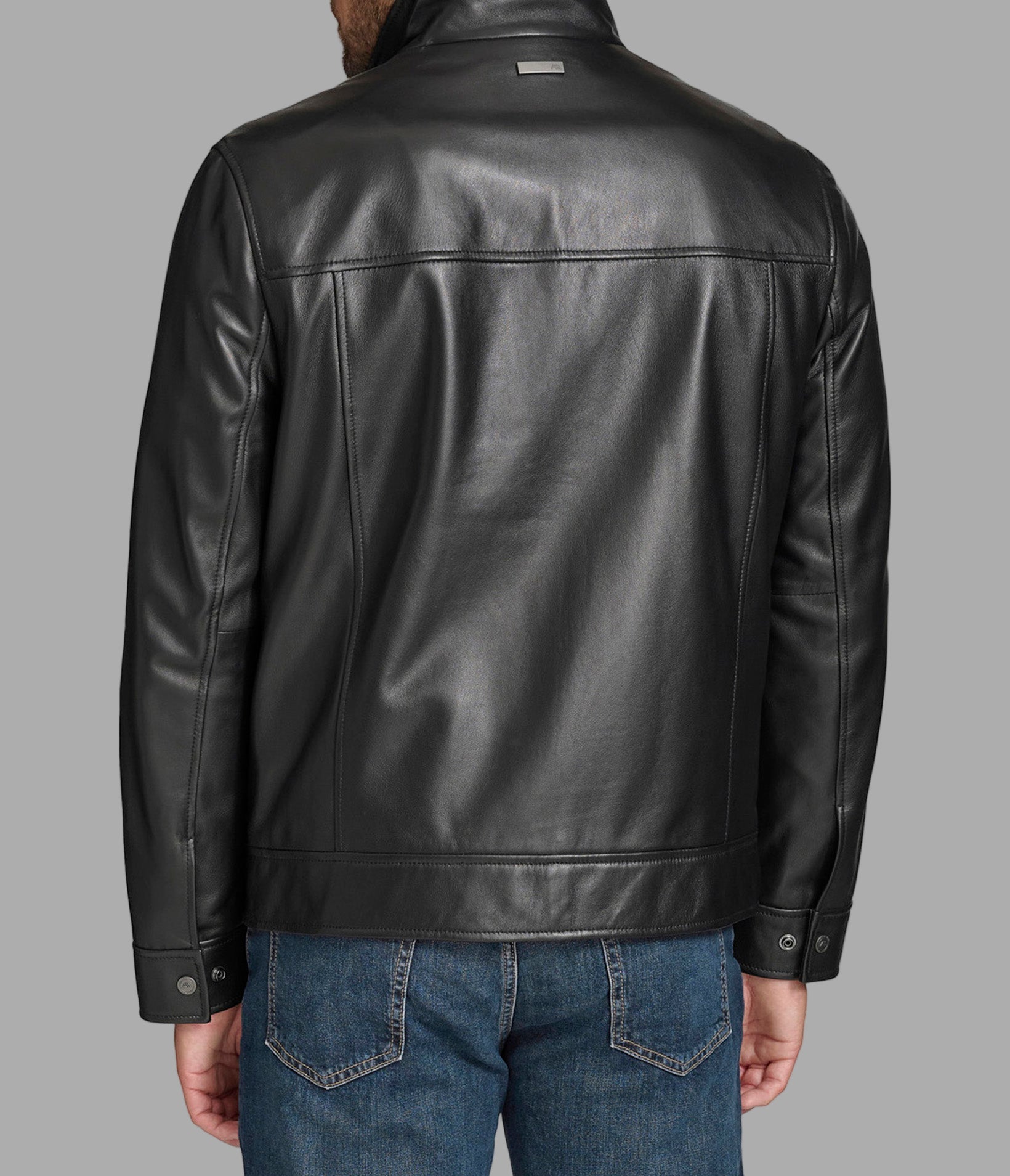 Winton Leather Stand Collar Jacket View 6 | Jackets and Coats Winton Leather Stand Collar Jacket View 6 | Jackets and Coats