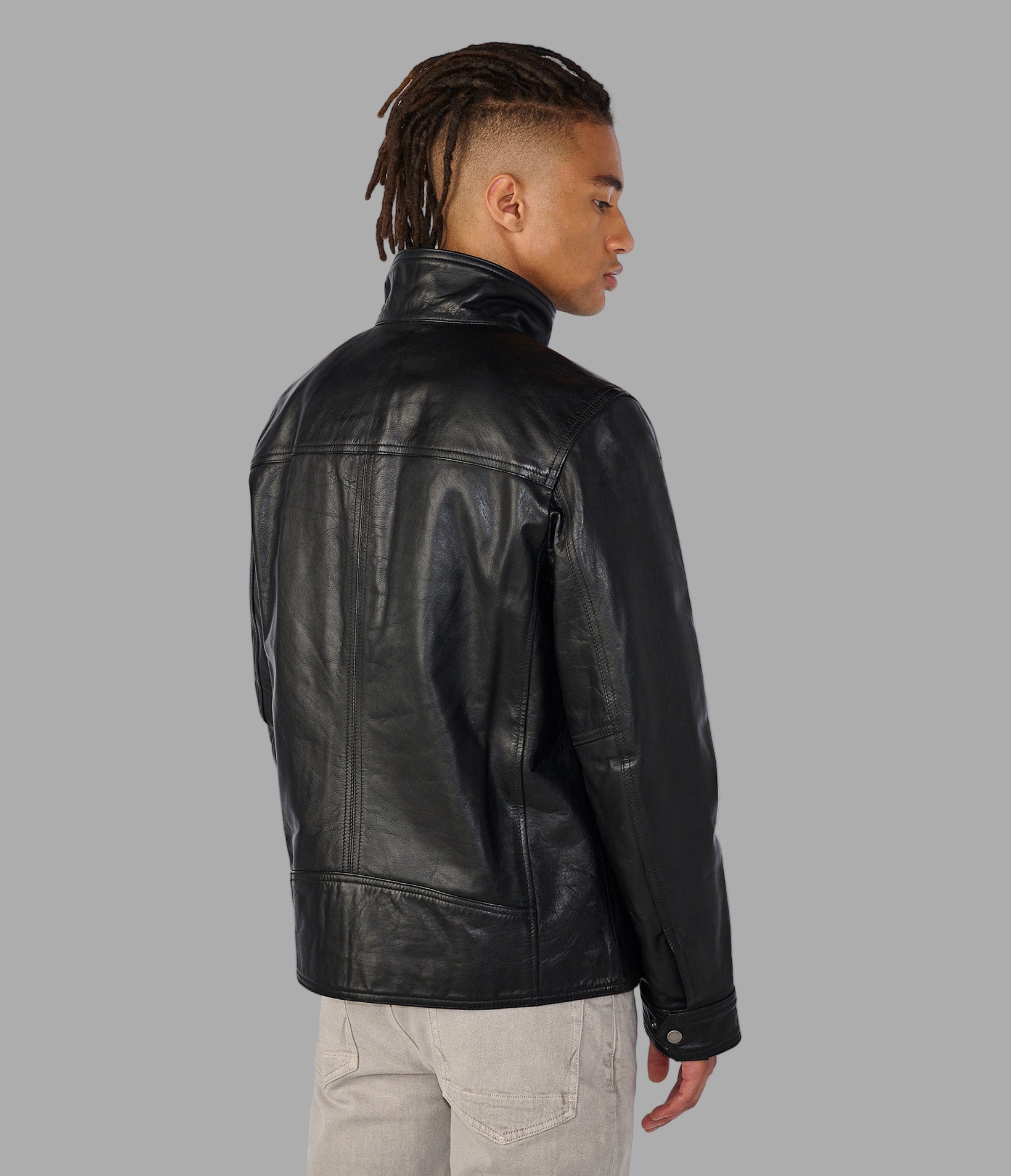 Sean Vintage Leather Racer Jacket View 3 | Men's Sale Sean Vintage Leather Racer Jacket View 3 | Men's Sale