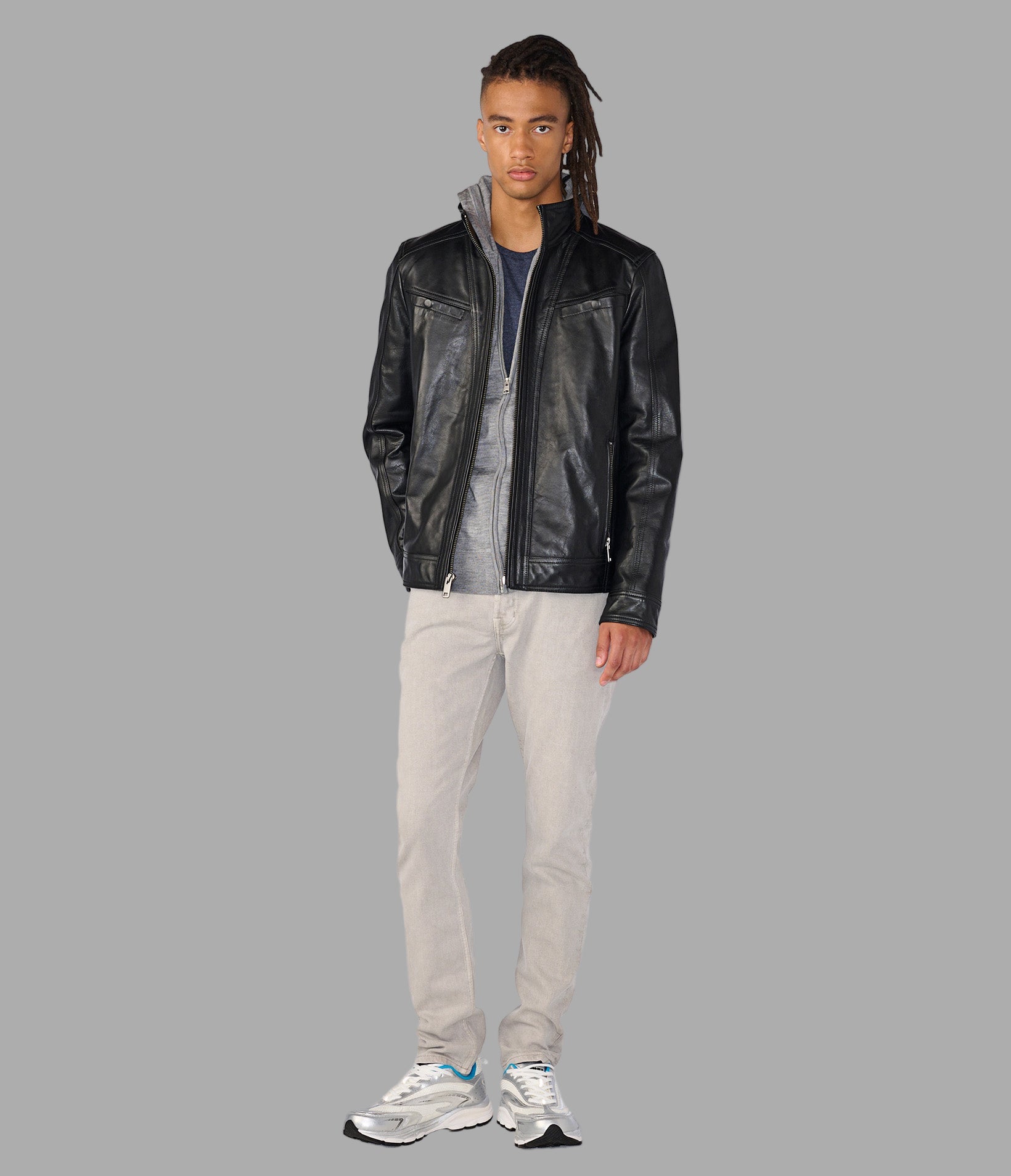 Sean Vintage Leather Racer Jacket View 4 | Men's Sale Sean Vintage Leather Racer Jacket View 4 | Men's Sale
