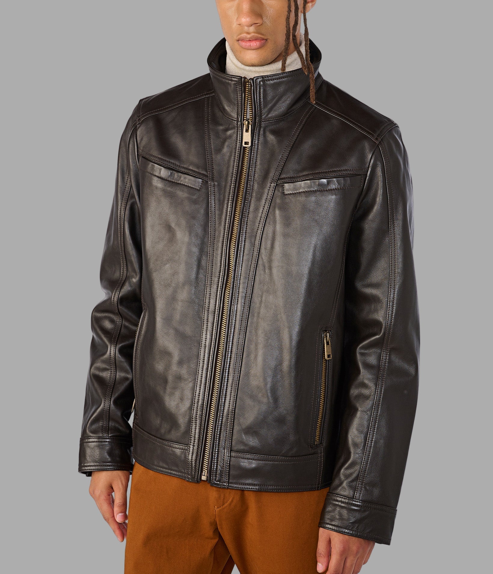 Sean Vintage Leather Racer Jacket View 2 | Men's Sale Sean Vintage Leather Racer Jacket View 2 | Men's Sale