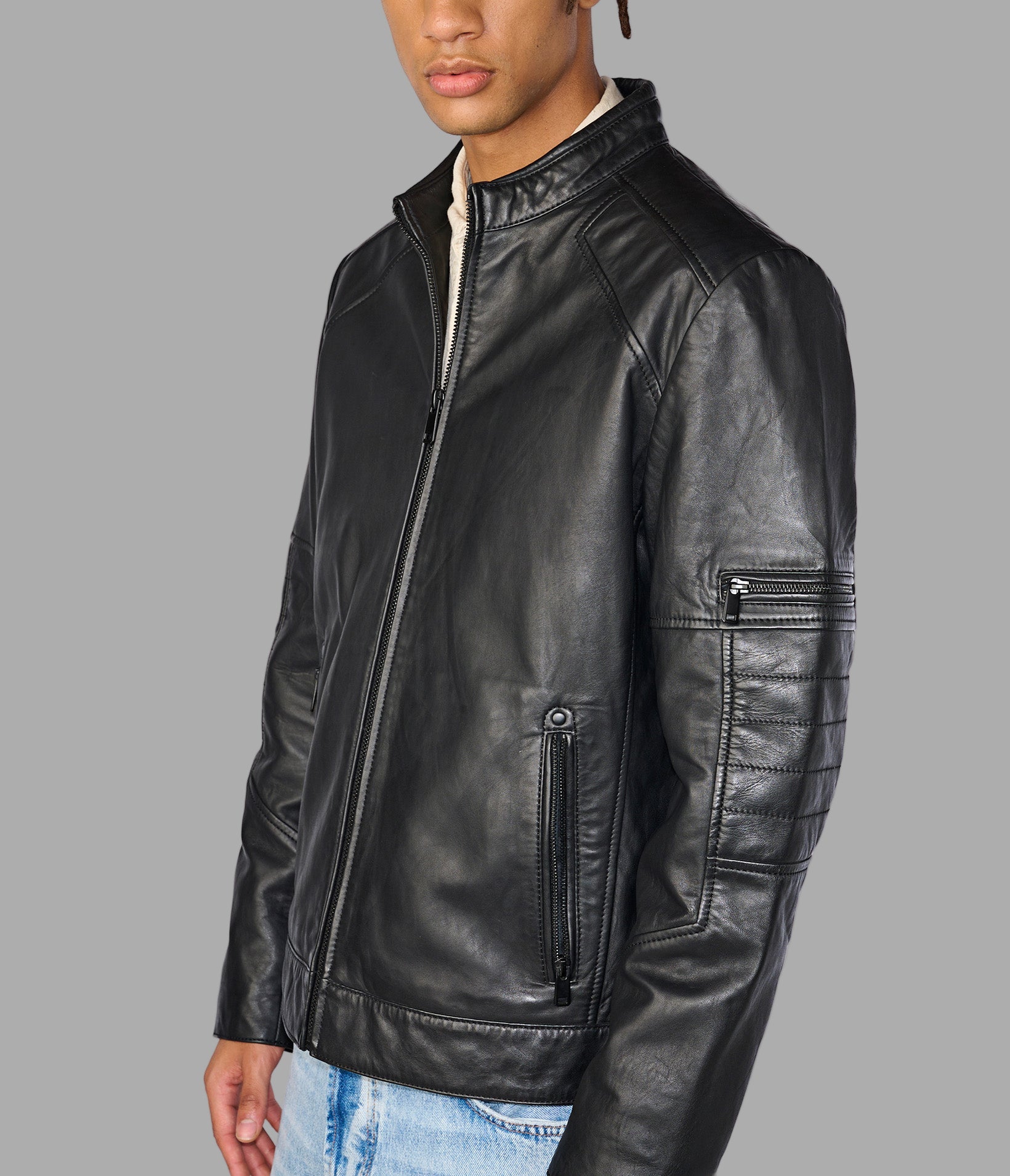 Toby Leather Moto Jacket View 2 | Men's Jackets & Coats Toby Leather Moto Jacket View 2 | Men's Jackets & Coats