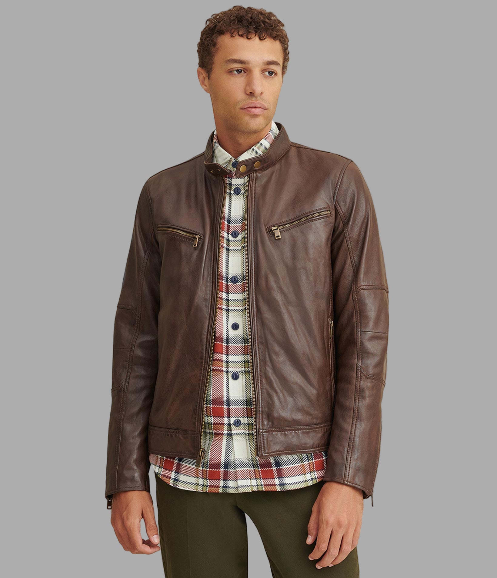 Brent Leather Racer Jacket View 4 | Men's Sale Brent Leather Racer Jacket View 4 | Men's Sale