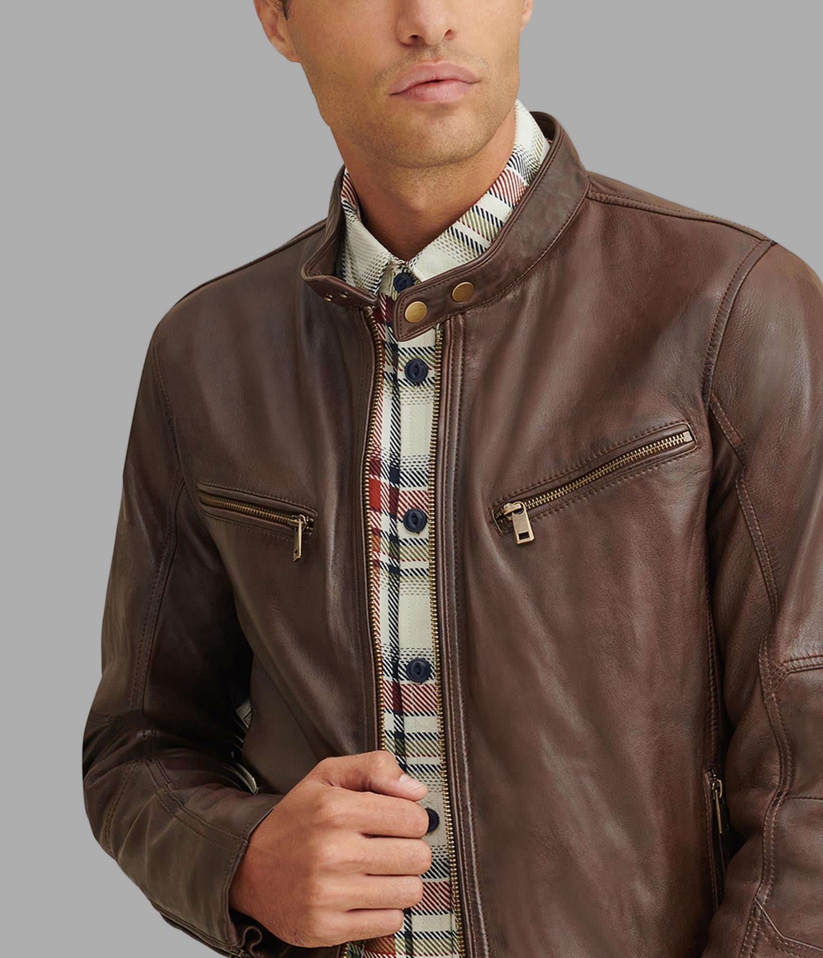 Brent Leather Racer Jacket View 3 | Men's Sale Brent Leather Racer Jacket View 3 | Men's Sale