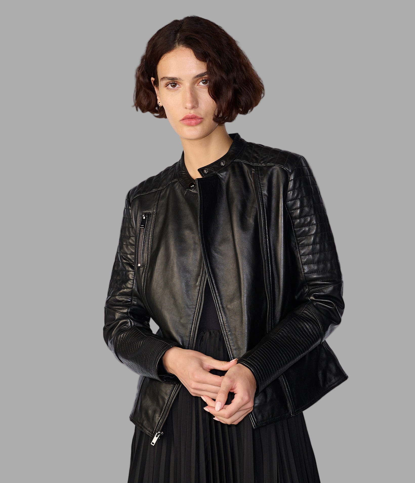 Hadley Quilted Leather Moto Jacket View 1 | Women's Jackets & Coats Hadley Quilted Leather Moto Jacket View 1 | Women's Jackets & Coats