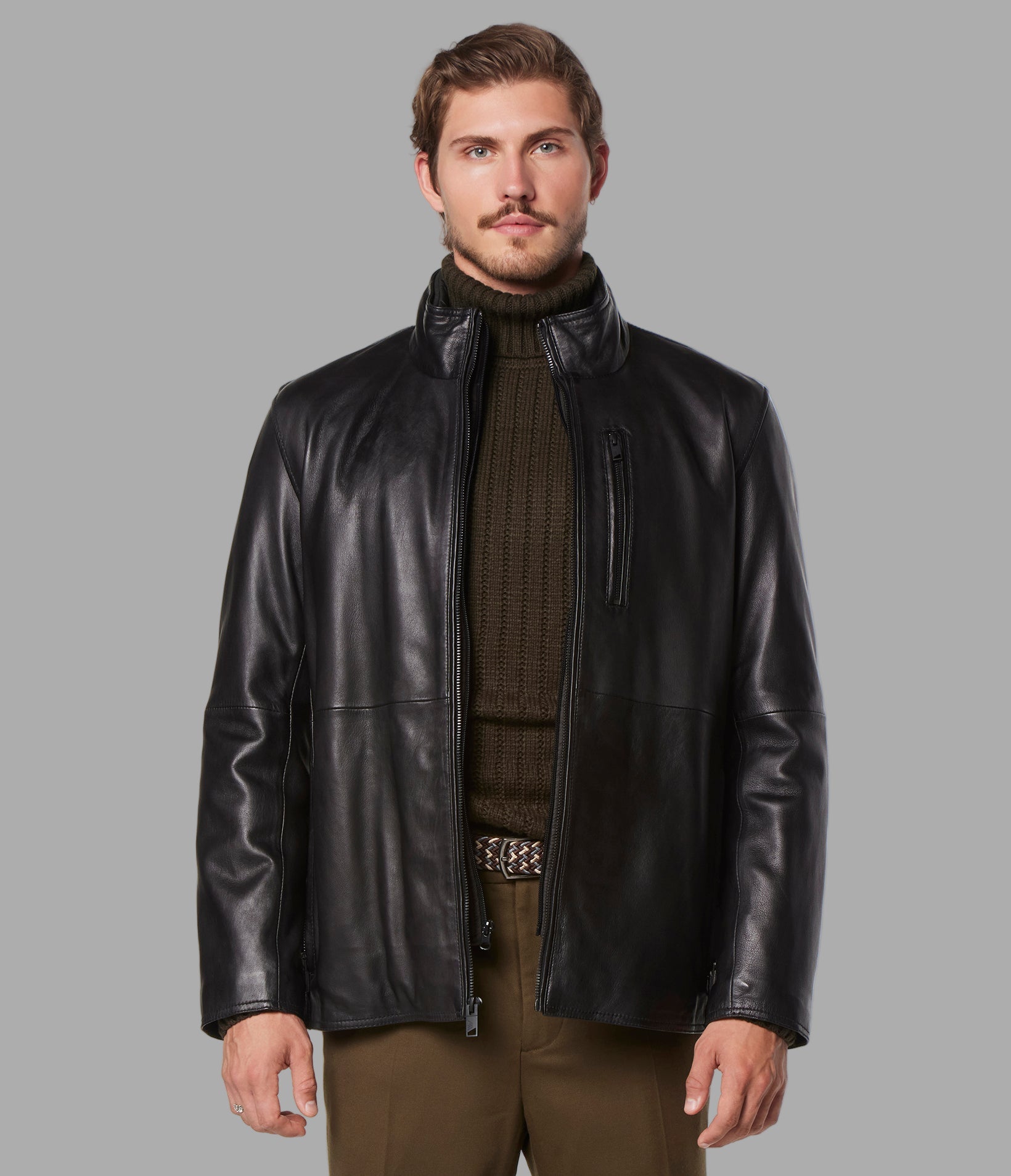 Wollman Leather Zip Up Jacket View 1 | Jackets and Coats Wollman Leather Zip Up Jacket View 1 | Jackets and Coats