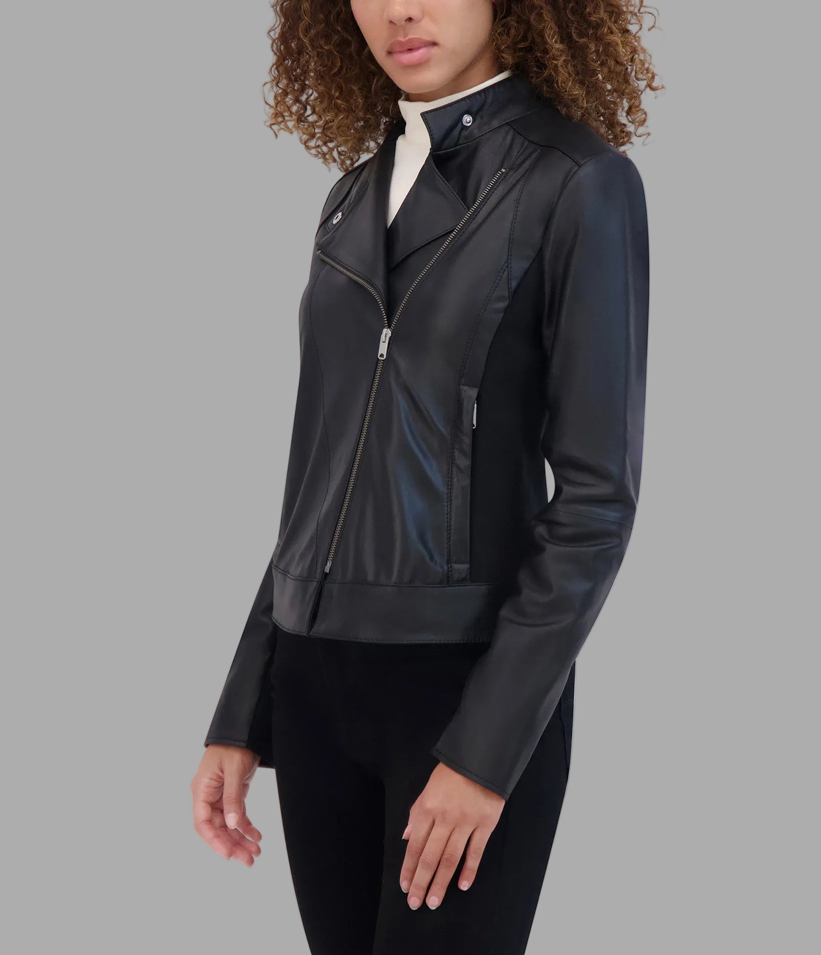 Messina Asymmetrical Leather Moto Jacket View 3 | Motorcycle Jackets Messina Asymmetrical Leather Moto Jacket View 3 | Motorcycle Jackets