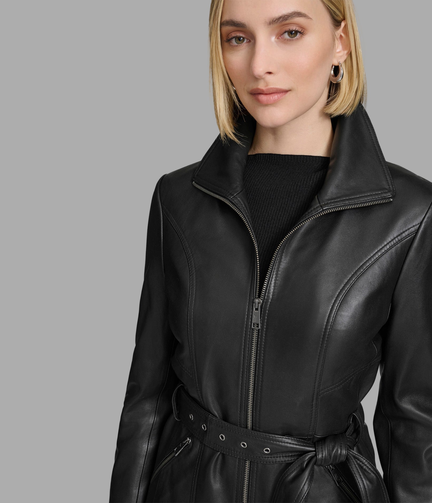 Tatum Belted Leather Jacket View 6 | Women's Collection Tatum Belted Leather Jacket View 6 | Women's Collection