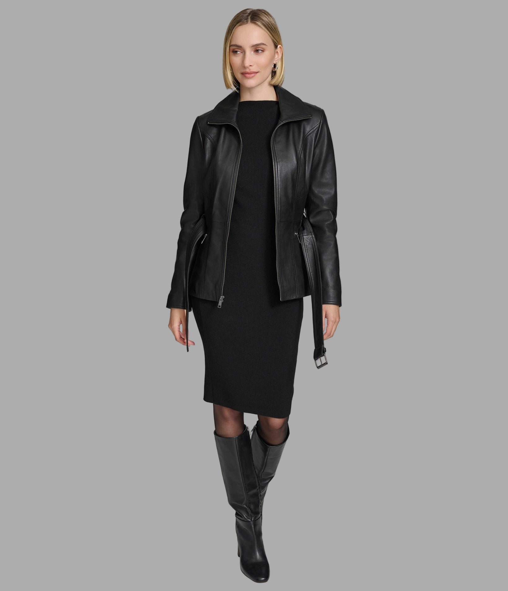 Tatum Belted Leather Jacket View 5 | Women's Collection Tatum Belted Leather Jacket View 5 | Women's Collection