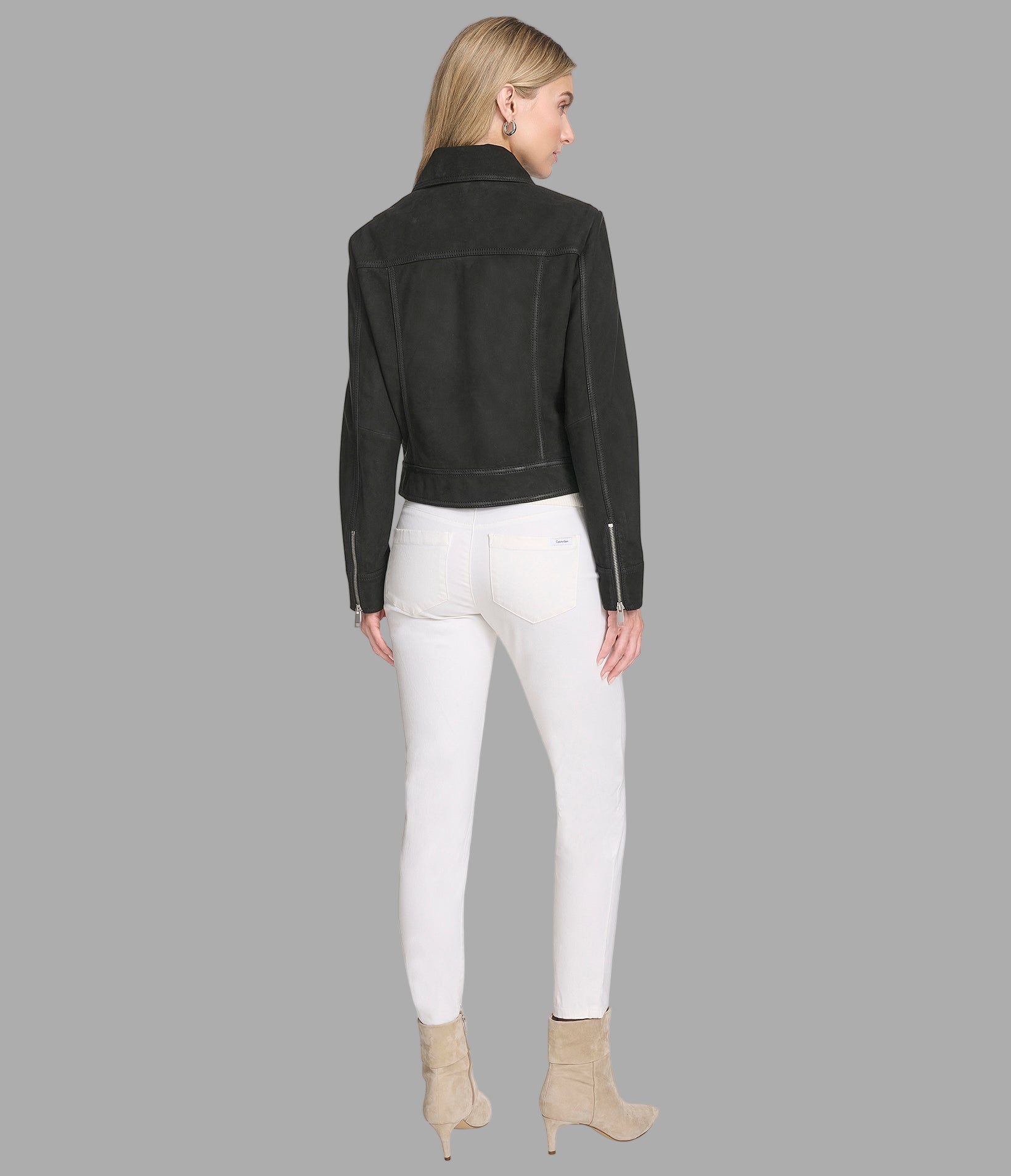 Lunetta Leather Trucker Jacket View 3 | Women's Collection Lunetta Leather Trucker Jacket View 3 | Women's Collection