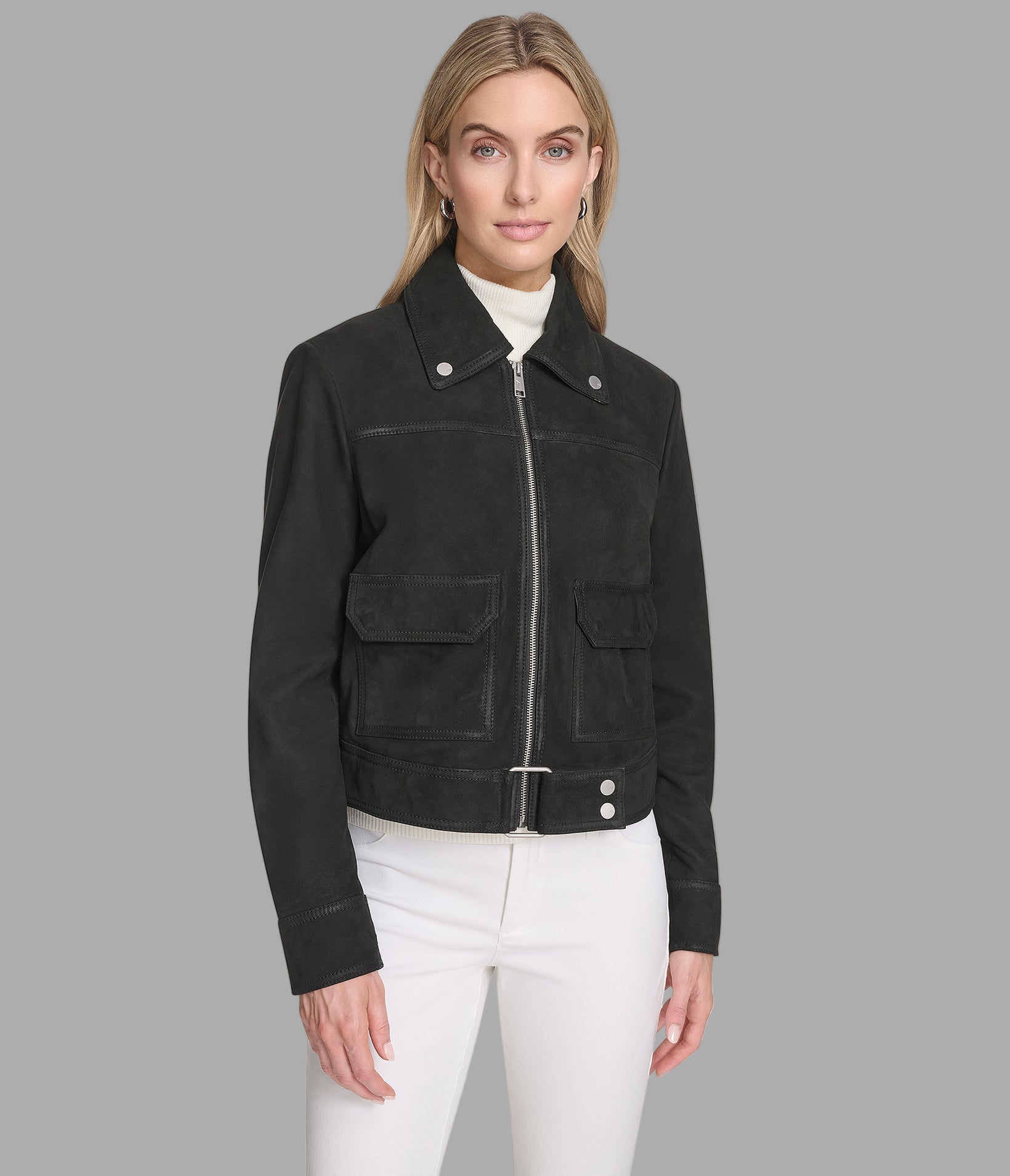 Lunetta Leather Trucker Jacket View 1 | Women's Collection Lunetta Leather Trucker Jacket View 1 | Women's Collection