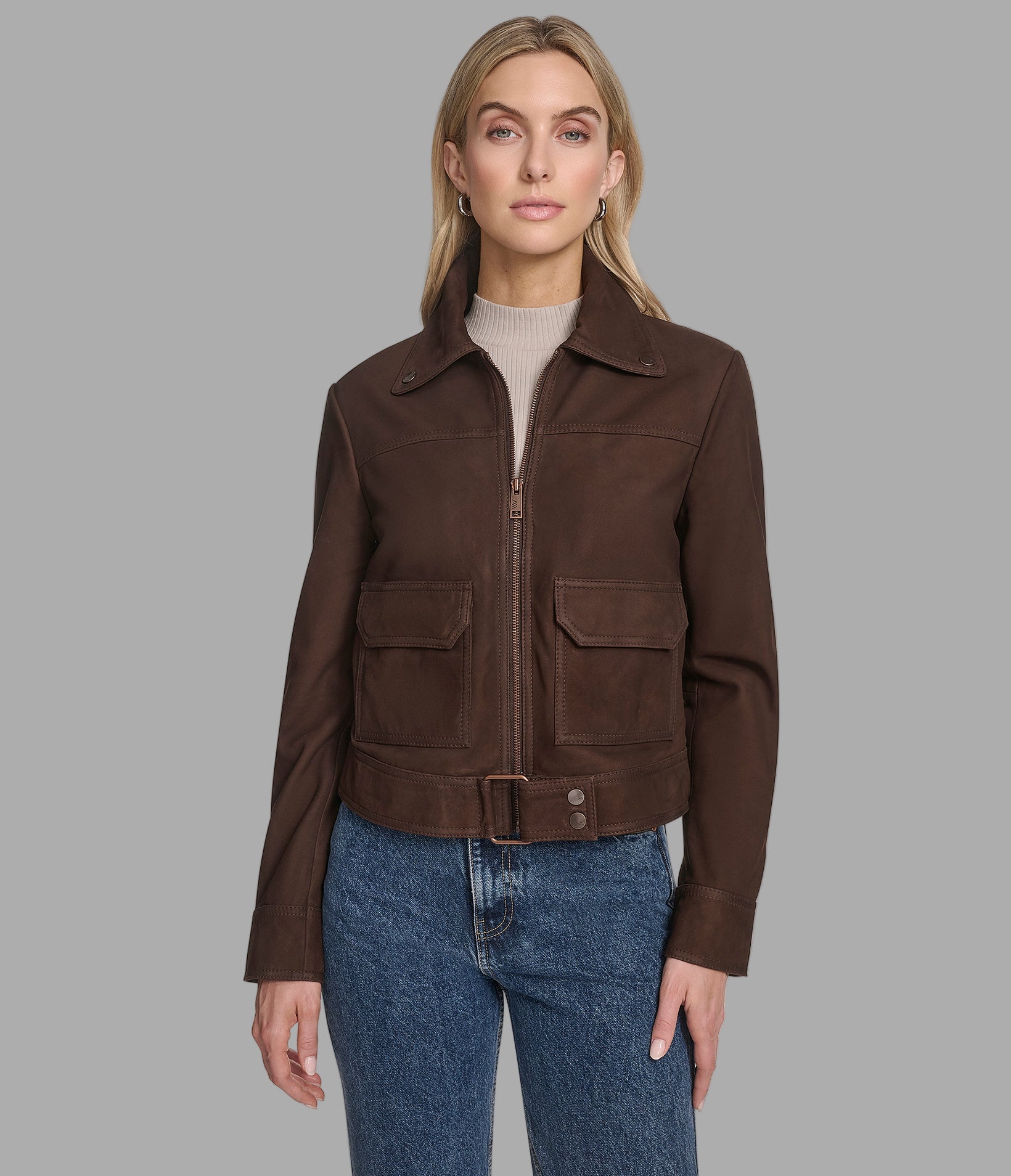 Lunetta Leather Trucker Jacket View 1 | Women's Collection Lunetta Leather Trucker Jacket View 1 | Women's Collection