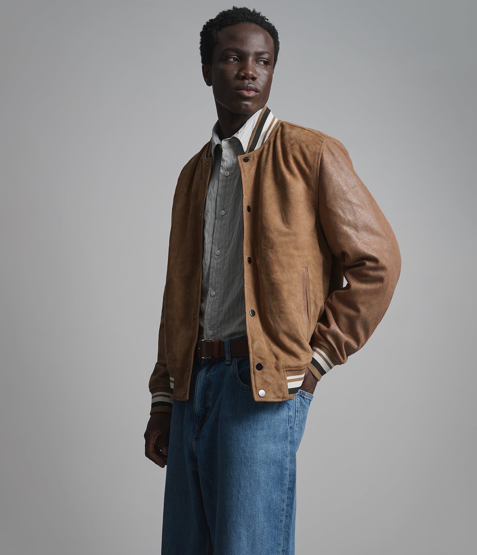 Micah Leather Vintage Varsity Jacket View 2 | Men's Jackets & Coats Micah Leather Vintage Varsity Jacket View 2 | Men's Jackets & Coats