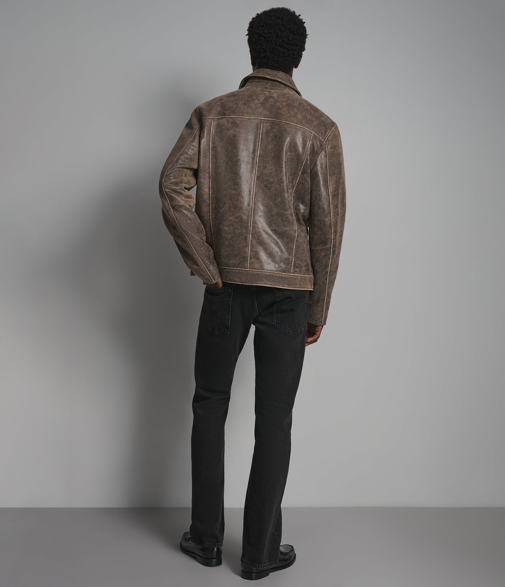 Jonah Vintage Leather Shirt Jacket View 3 Jonah Vintage Leather Shirt Jacket View 3