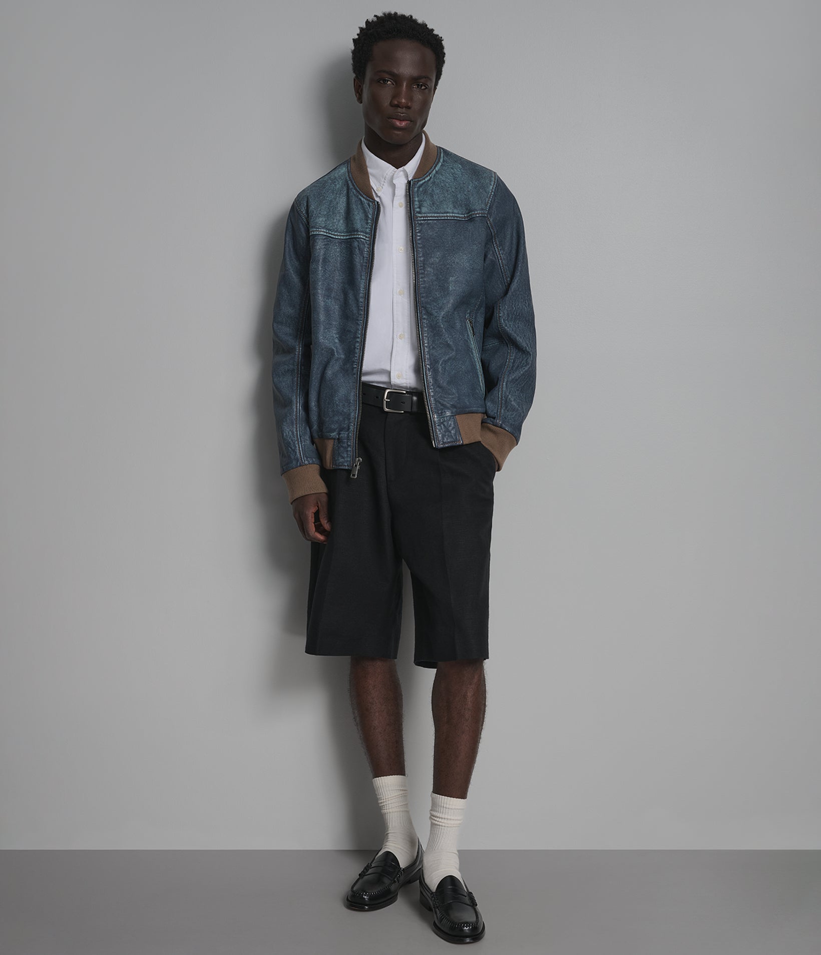 Barrett Leather Denim Bomber Jacket View 2 | Men's Jackets & Coats Barrett Leather Denim Bomber Jacket View 2 | Men's Jackets & Coats