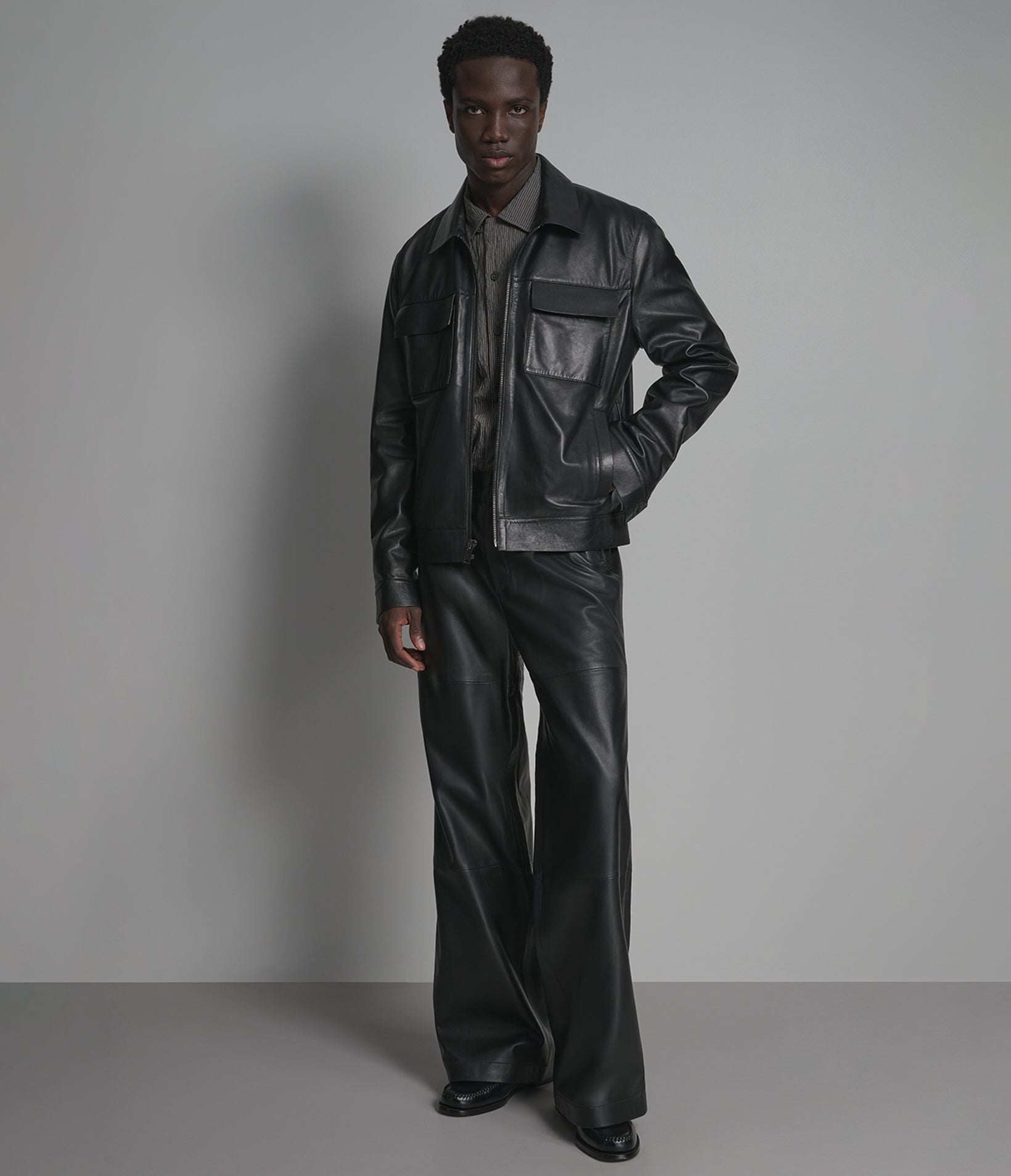 Hendrix Leather Zip Shirt Jacket View 4 | Men's Tannery West Hendrix Leather Zip Shirt Jacket View 4 | Men's Tannery West