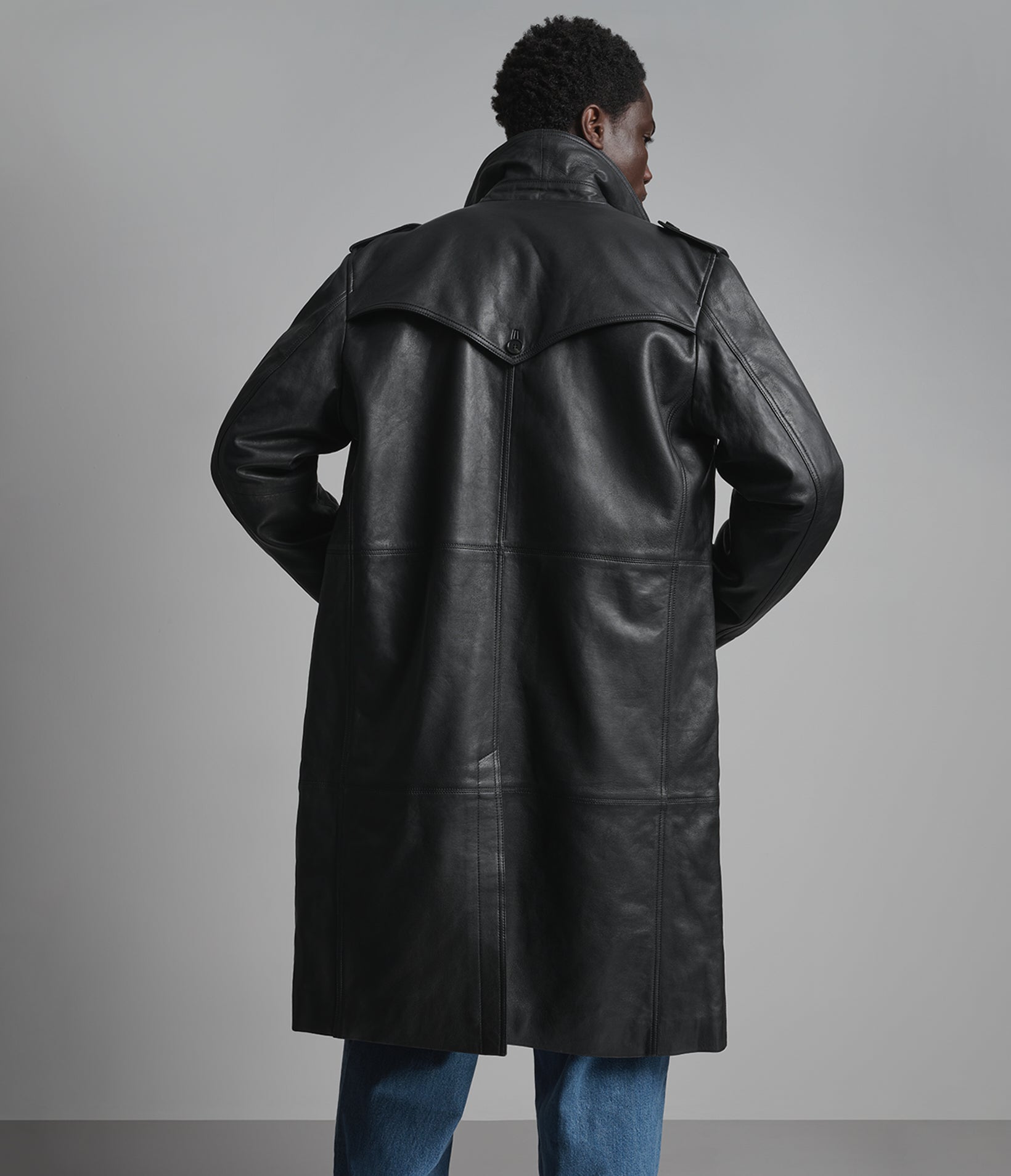 Jensen Double-Breasted Leather Car Coat View 3 | Men's Tannery West Jensen Double-Breasted Leather Car Coat View 3 | Men's Tannery West
