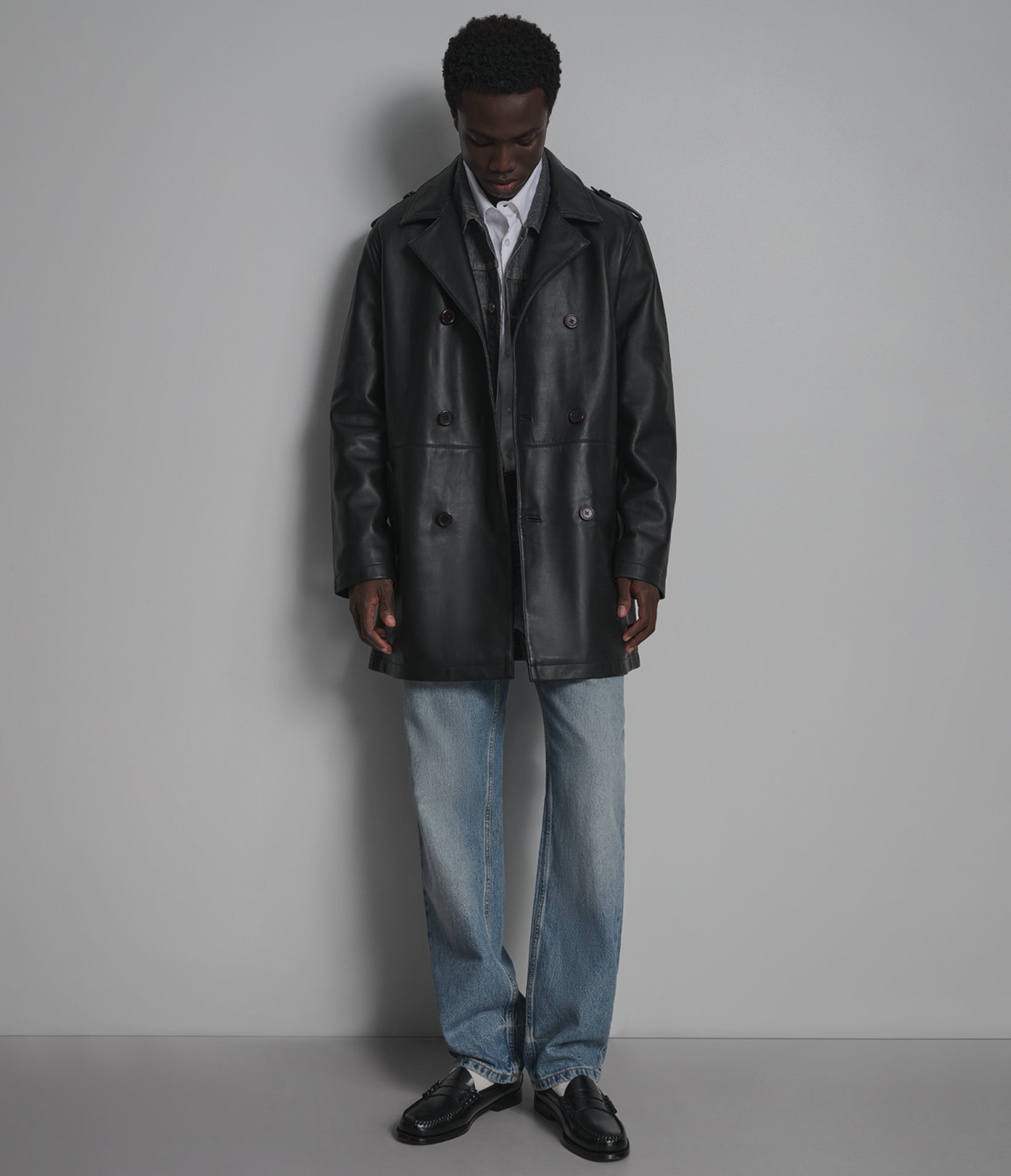 Otto Leather Double-Breasted Short Car Coat View 5 | Men's Tannery West Otto Leather Double-Breasted Short Car Coat View 5 | Men's Tannery West