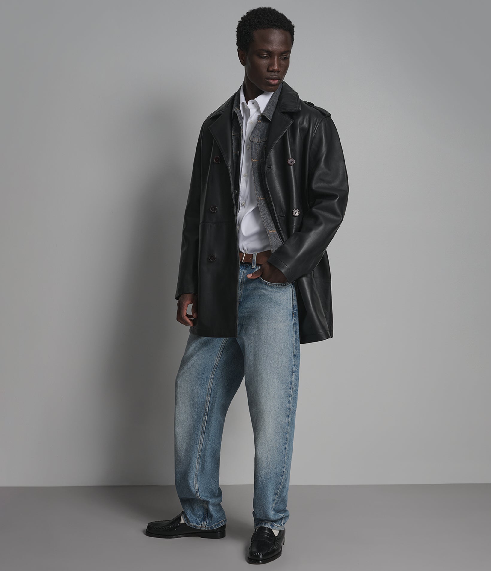 Otto Leather Double-Breasted Short Car Coat View 4 | Men's Tannery West Otto Leather Double-Breasted Short Car Coat View 4 | Men's Tannery West