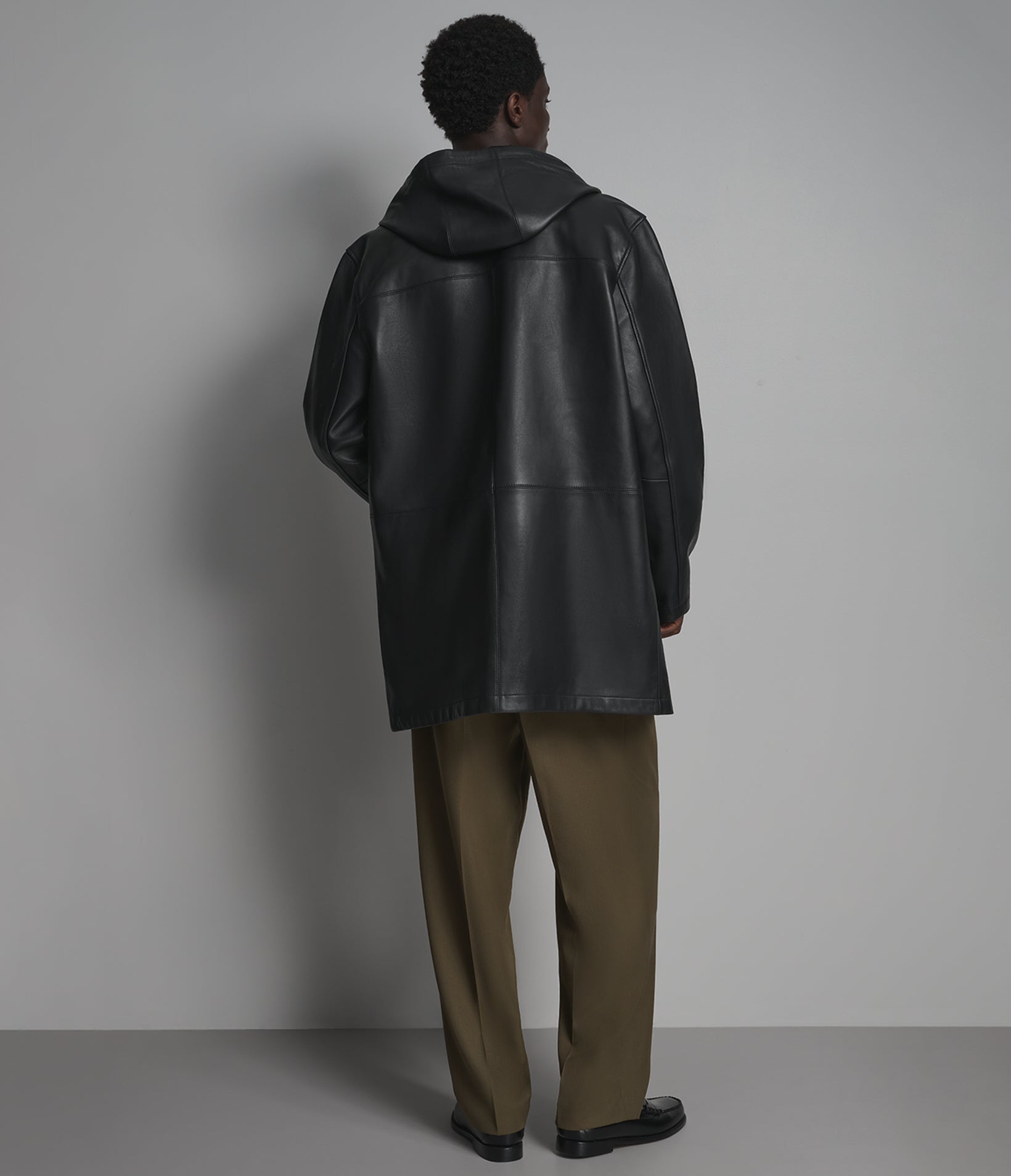 Ari Leather Hooded Anorak Jacket View 2 | Men's Jackets & Coats Ari Leather Hooded Anorak Jacket View 2 | Men's Jackets & Coats