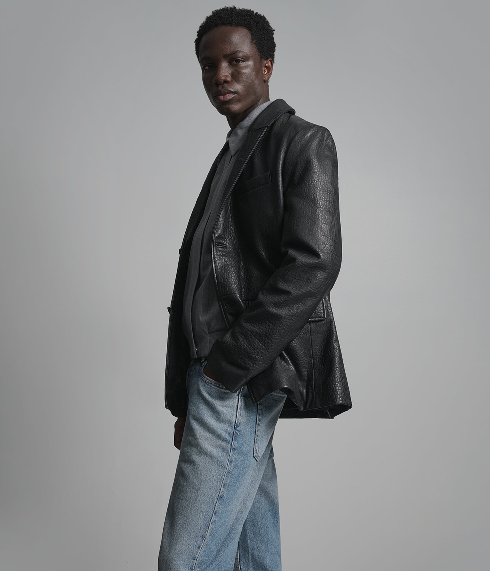 Daxton Textured Leather Blazer View 2 | Men's Jackets & Coats Daxton Textured Leather Blazer View 2 | Men's Jackets & Coats