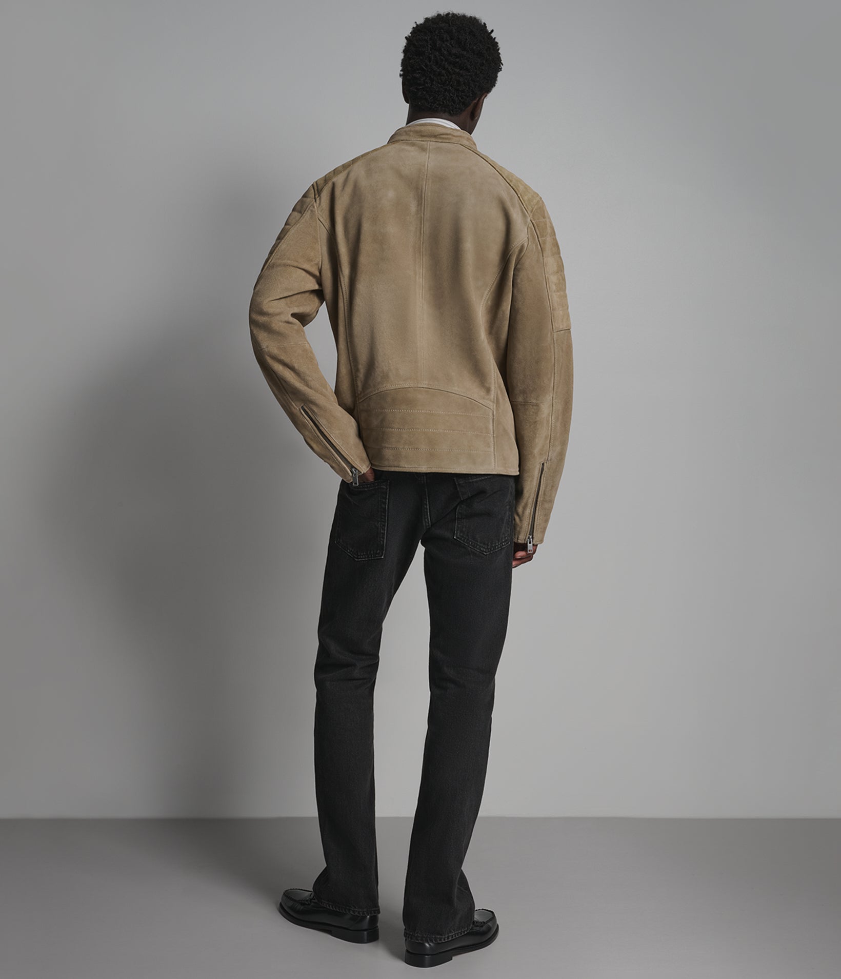 Vintage Quilted Suede Racer Jacket View 2 | Men's Jackets & Coats Vintage Quilted Suede Racer Jacket View 2 | Men's Jackets & Coats