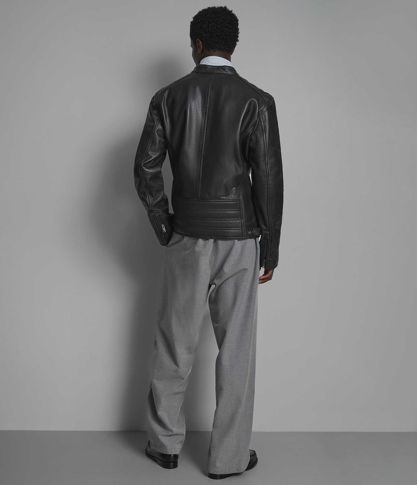 Ethan Leather Racer Jacket View 2 | Men's Jackets & Coats Ethan Leather Racer Jacket View 2 | Men's Jackets & Coats