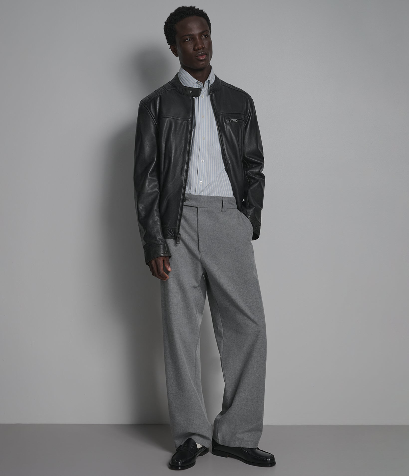 Ethan Leather Racer Jacket View 1 | Men's Jackets & Coats Ethan Leather Racer Jacket View 1 | Men's Jackets & Coats