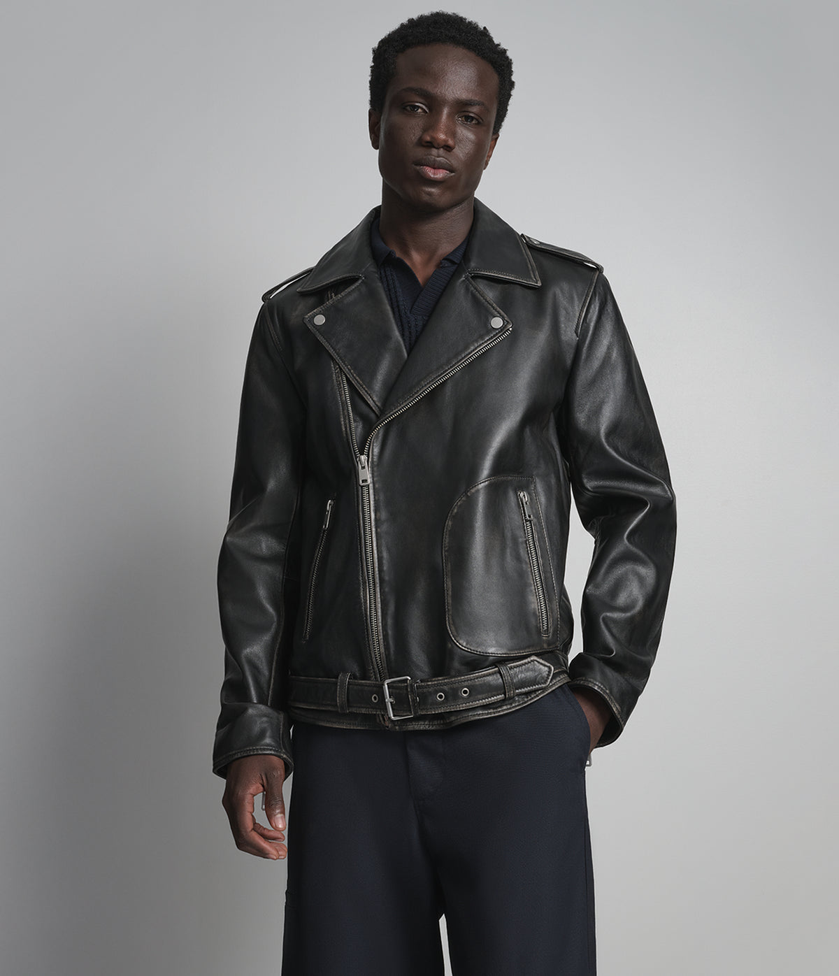 leather motorcycle gear Wilsons | Rhodes Vintage Leather Moto Jacket Helium - Ballongas-Einwegflasche XXL This jacket is well Category_Beginner Series:Z Series