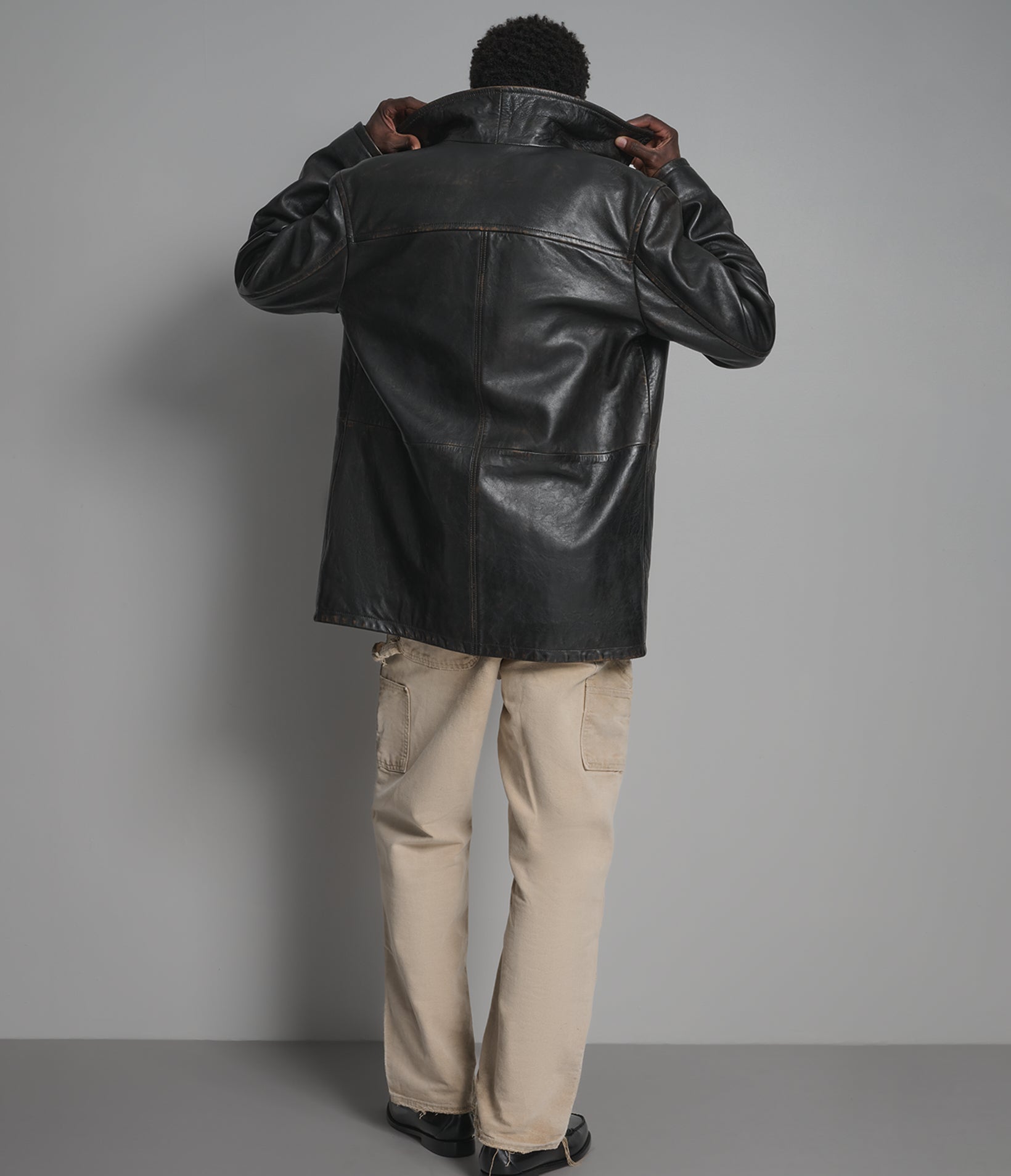 Antonio Leather Car Coat View 3 Antonio Leather Car Coat View 3