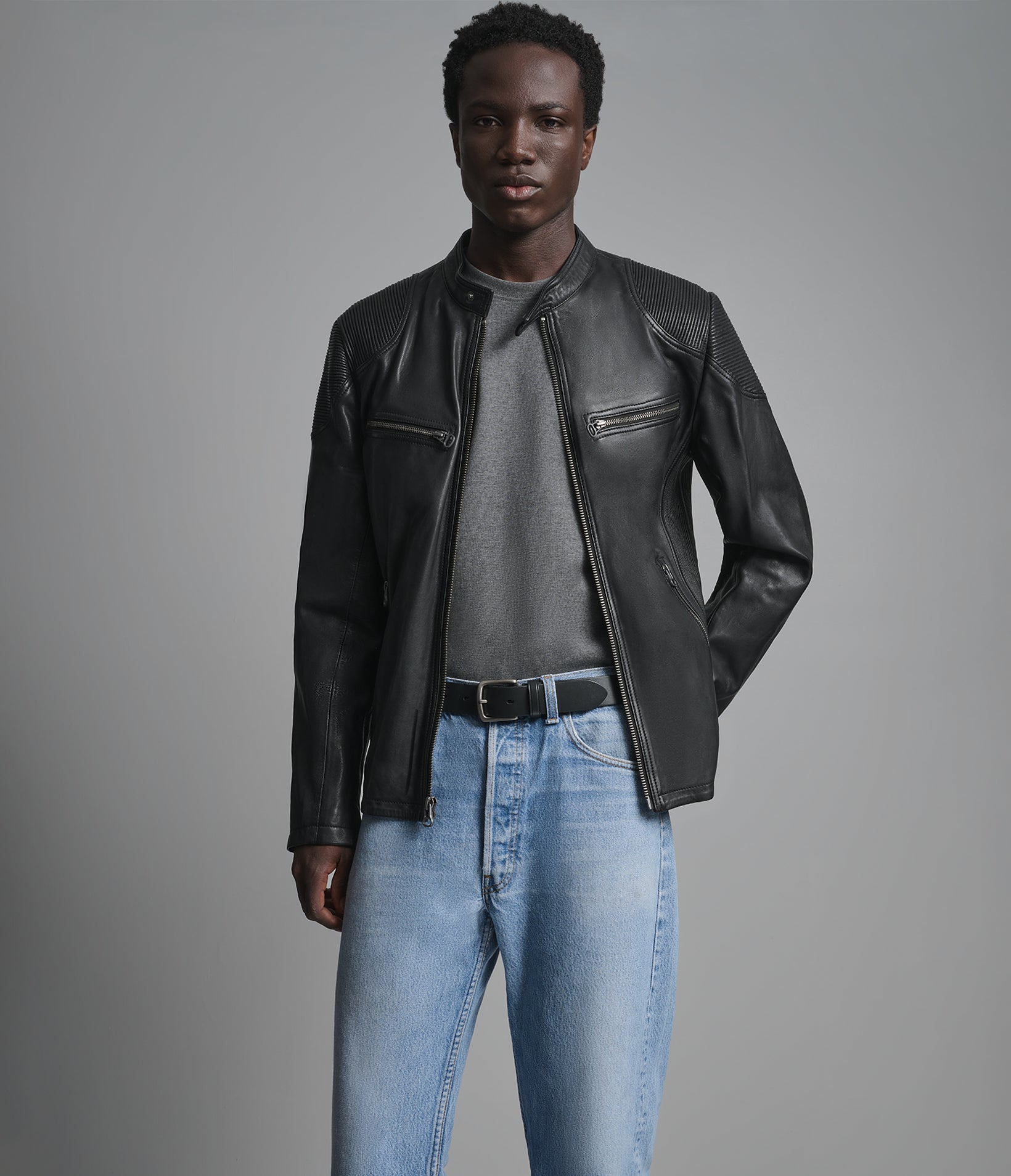 Drew Leather Racer Jacket View 1 | Men's Jackets & Coats Drew Leather Racer Jacket View 1 | Men's Jackets & Coats