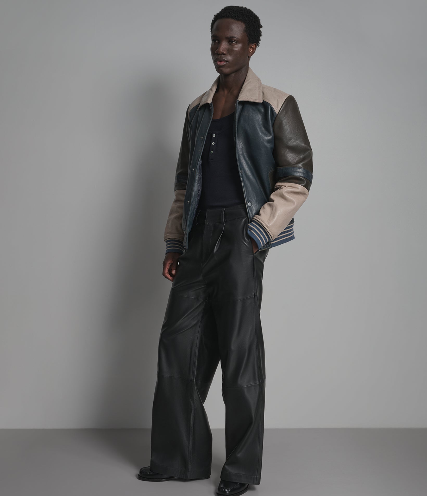 Bryson Leather Varsity Jacket View 6 Bryson Leather Varsity Jacket View 6