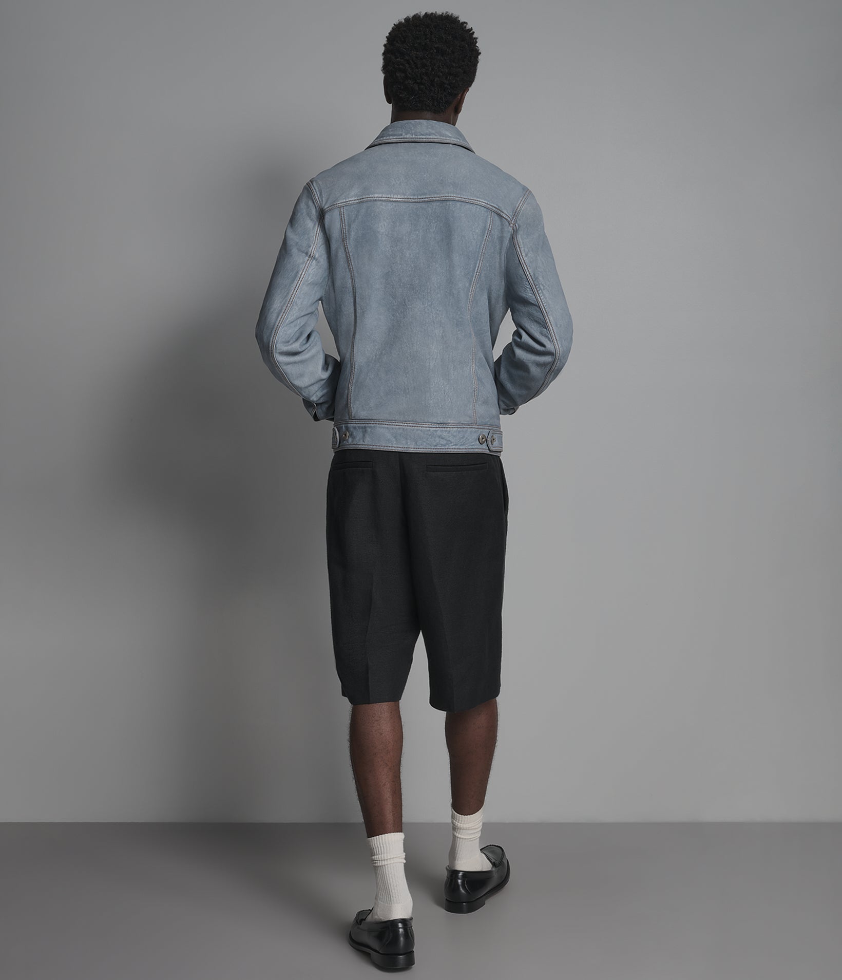 Chase Leather Denim Trucker Jacket View 3 Chase Leather Denim Trucker Jacket View 3