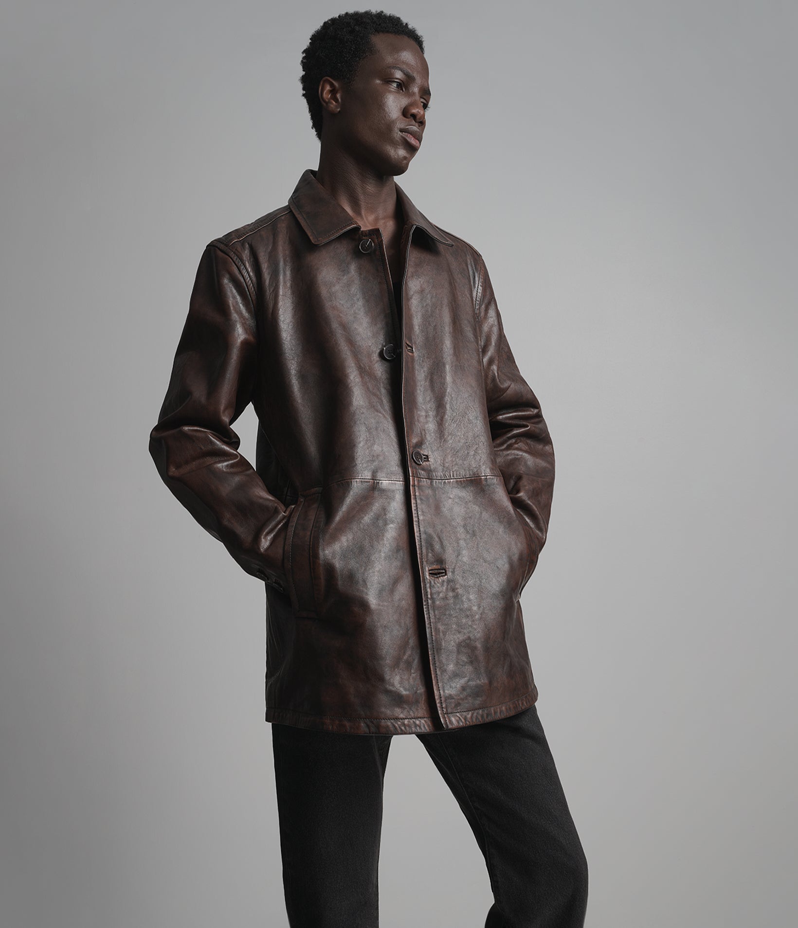 Antonio Leather Car Coat View 6 Antonio Leather Car Coat View 6