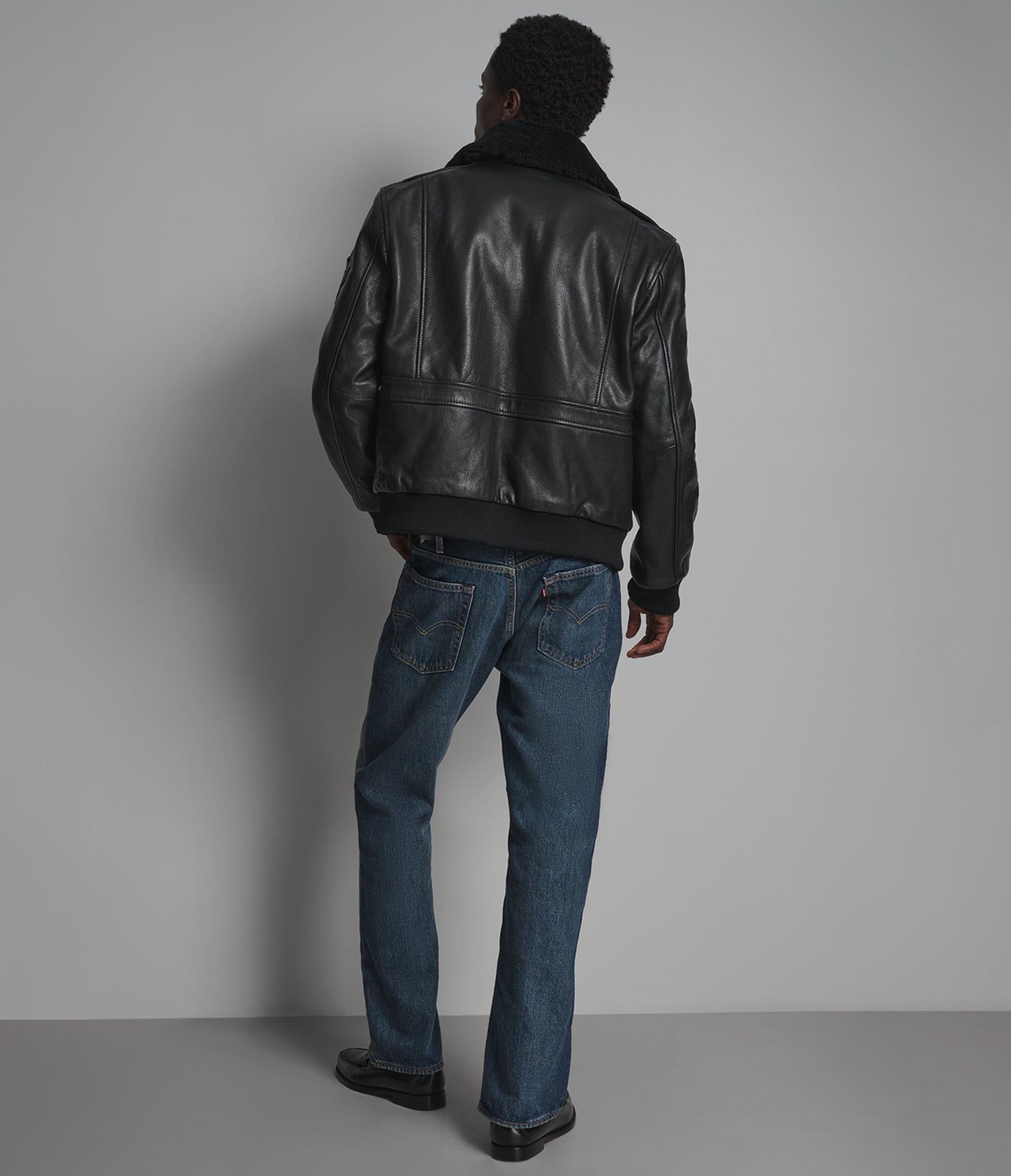 Cane Vintage Shearling Aviator Jacket | Wilsons Leather