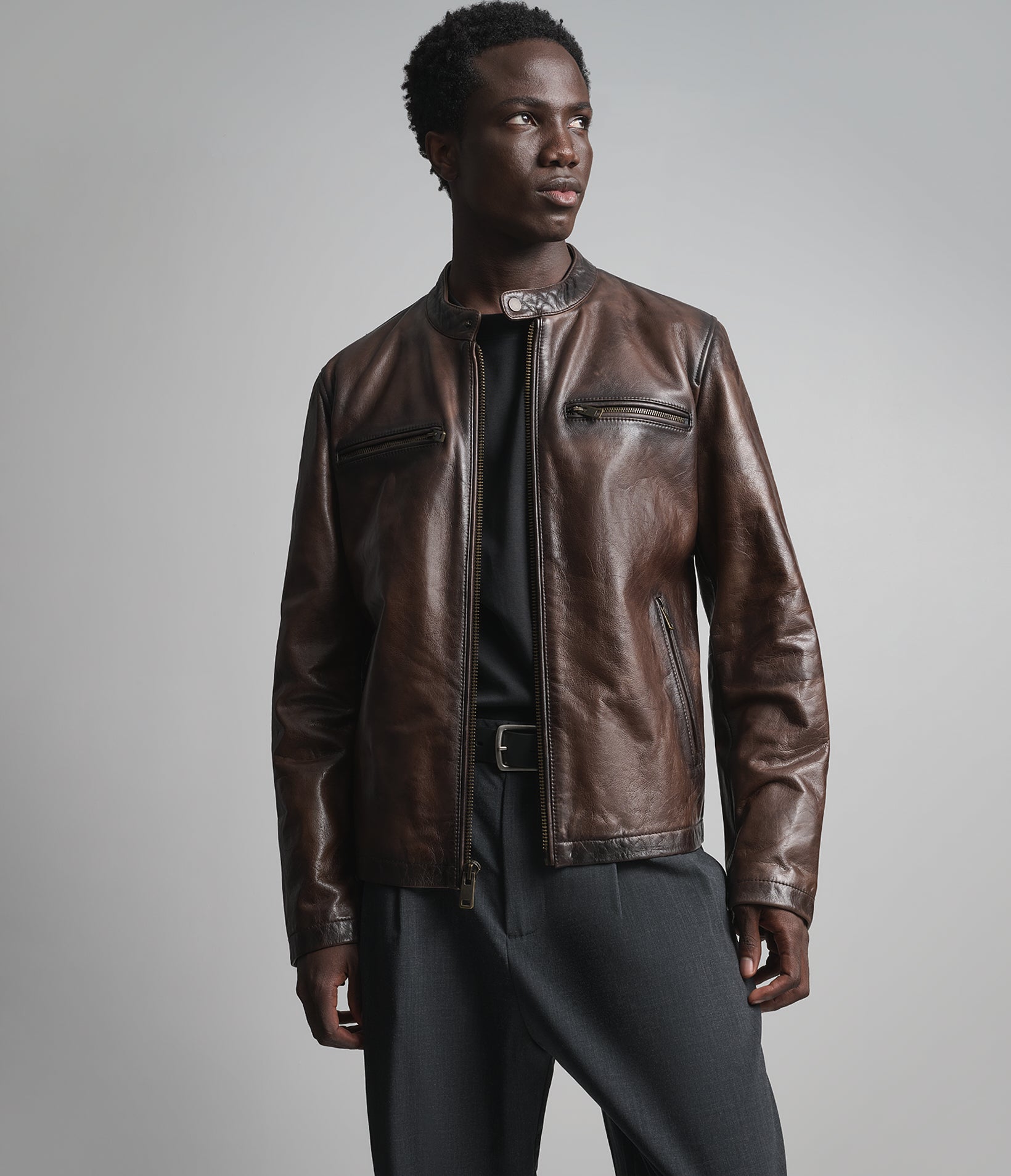 Cullen Leather Vintage Racer Jacket View 1 | Men's Jackets & Coats Cullen Leather Vintage Racer Jacket View 1 | Men's Jackets & Coats