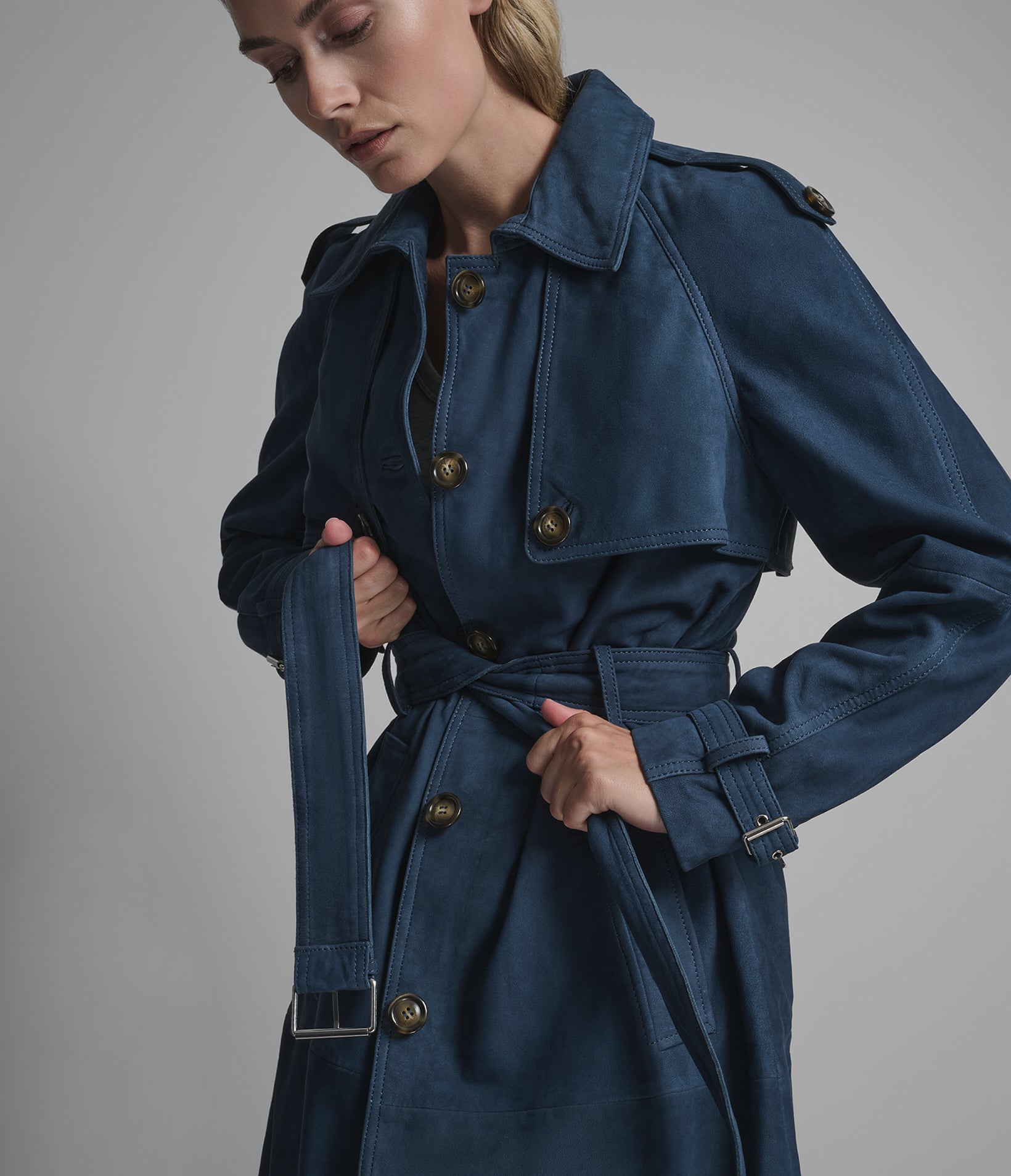 Mary Belted Suede Trench Coat View 6 | Trench Coats Mary Belted Suede Trench Coat View 6 | Trench Coats