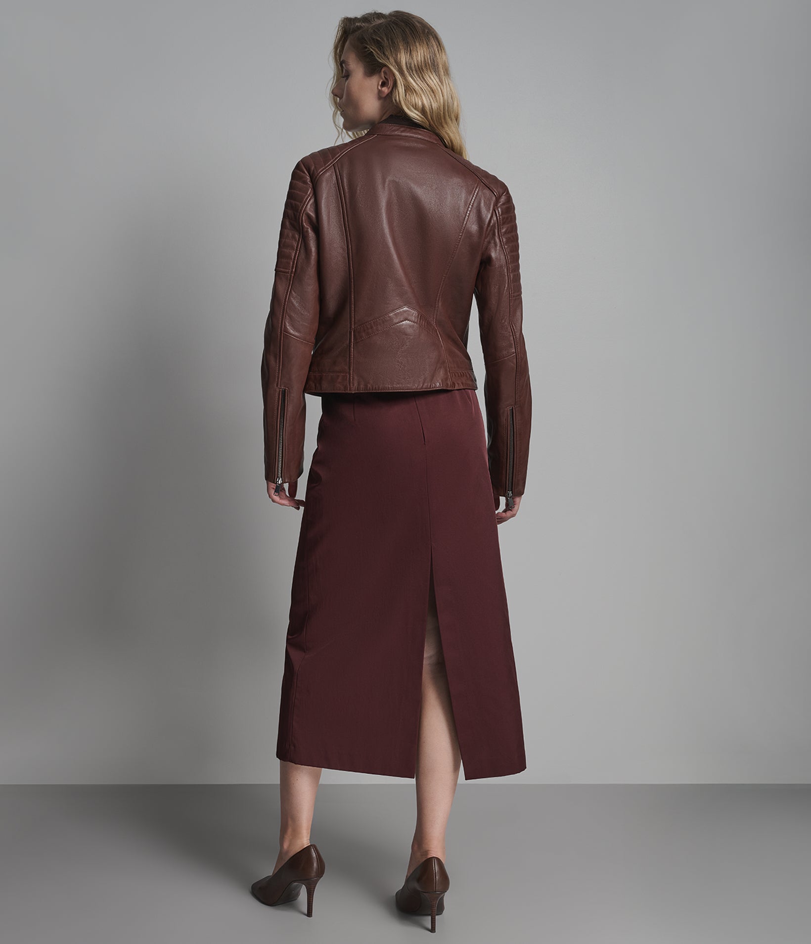 Scarlett Leather Vintage Quilted Jacket View 3 | Women's Leather Scarlett Leather Vintage Quilted Jacket View 3 | Women's Leather