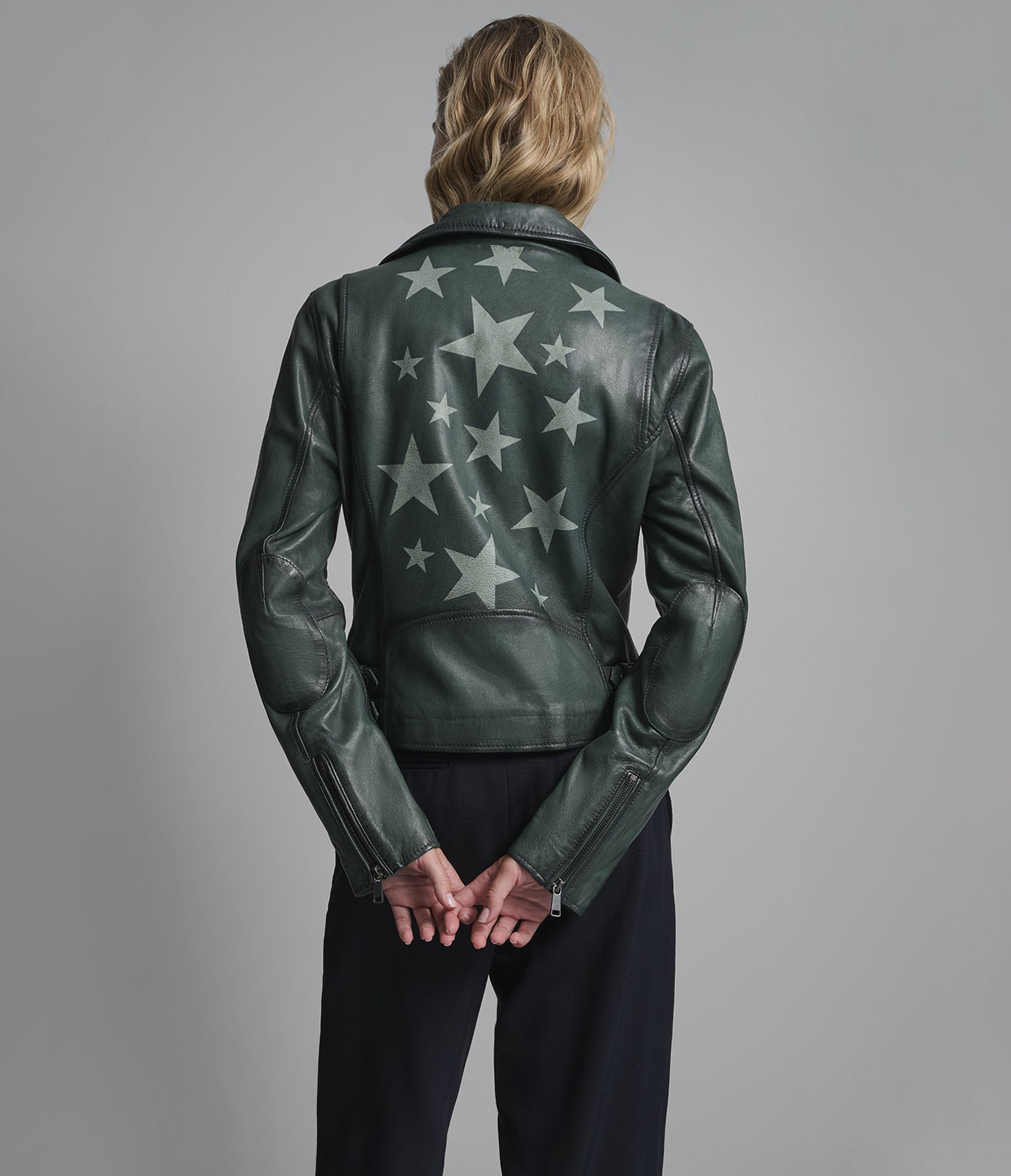 Delaney Leather Star Moto Jacket View 1 Delaney Leather Star Moto Jacket View 1