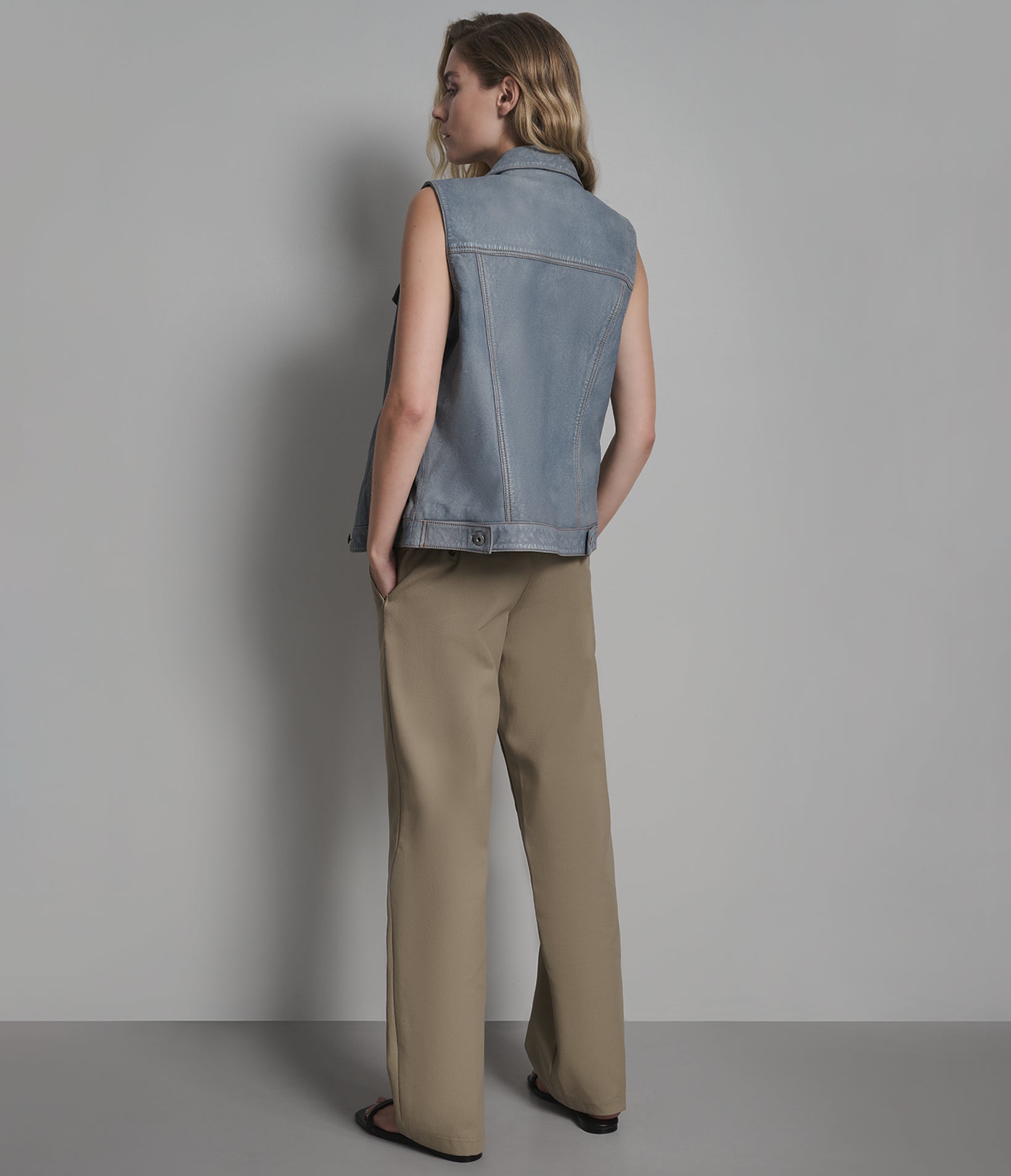 Mackenzie Leather Denim Vest View 3 | Leather Denim Mackenzie Leather Denim Vest View 3 | Leather Denim