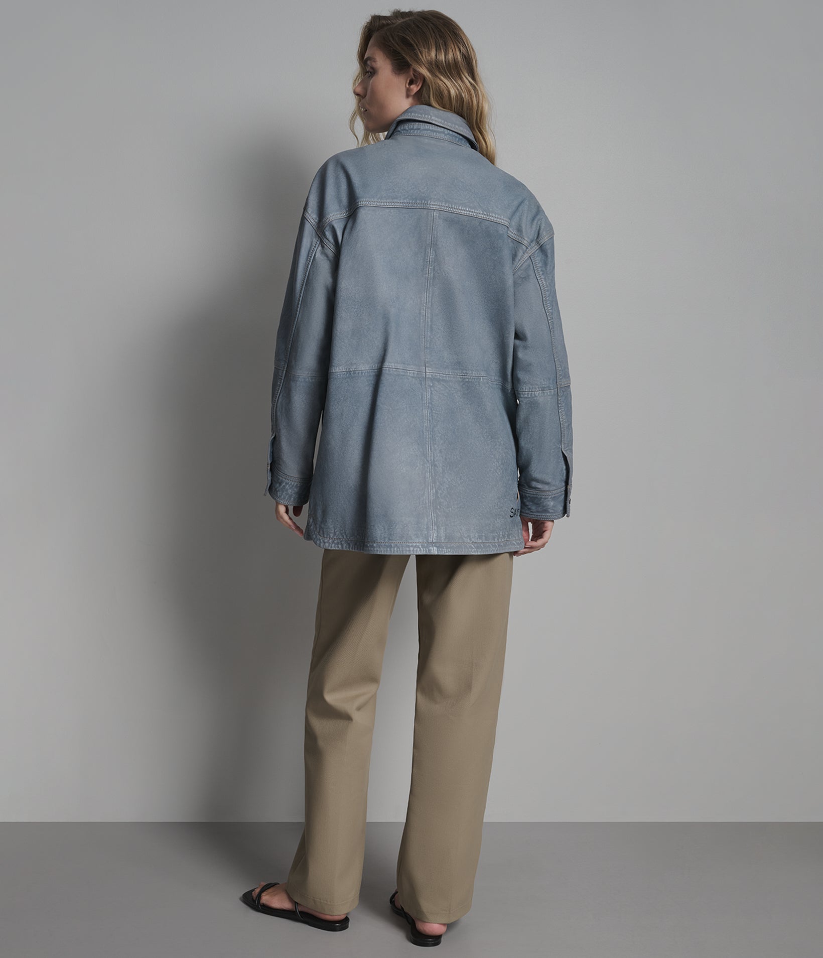 Nyla Leather Denim Boyfriend Jacket View 4 | Leather Denim Nyla Leather Denim Boyfriend Jacket View 4 | Leather Denim