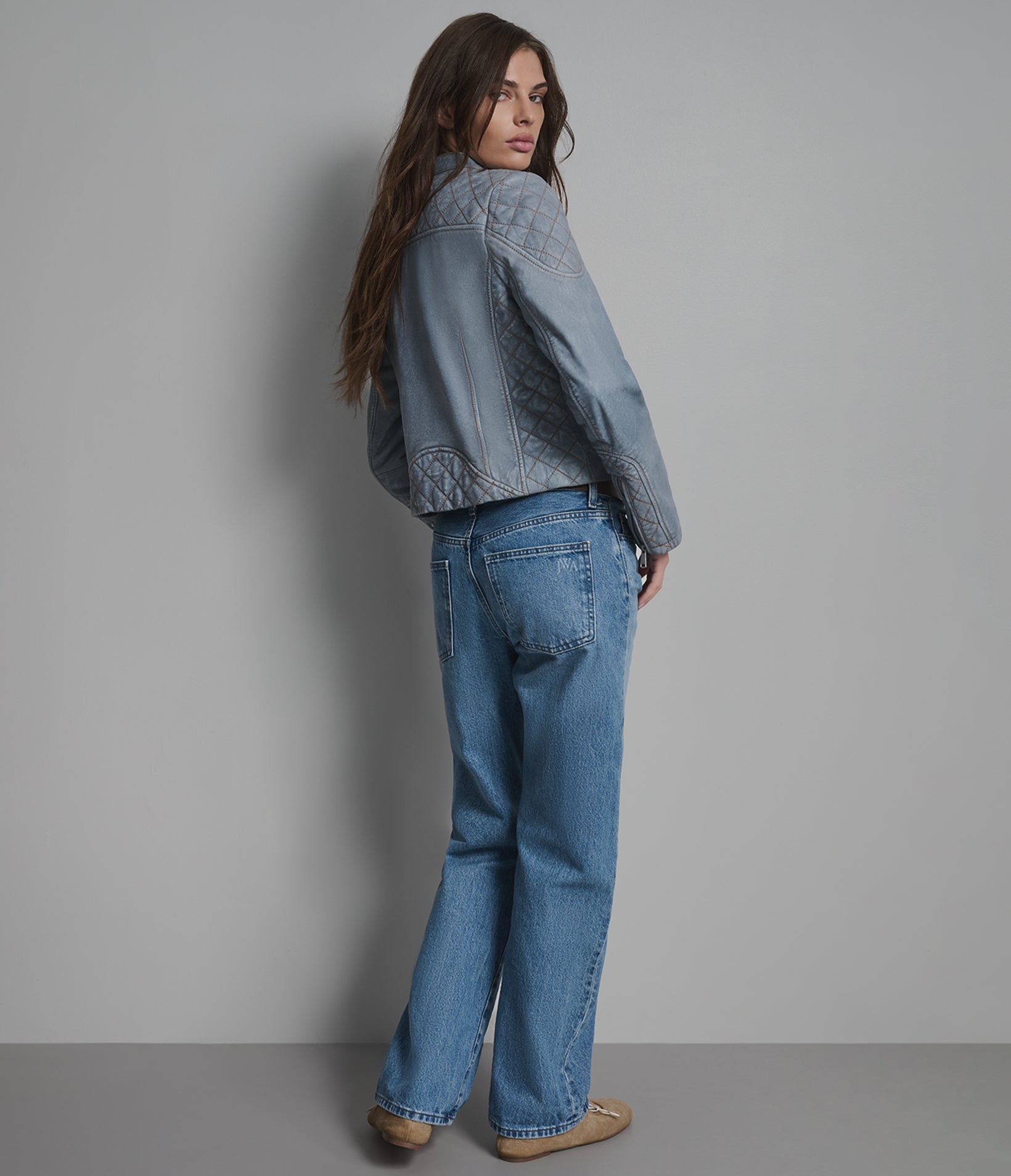 Lola Leather Denim Moto Jacket View 2 | Women's Sale Lola Leather Denim Moto Jacket View 2 | Women's Sale