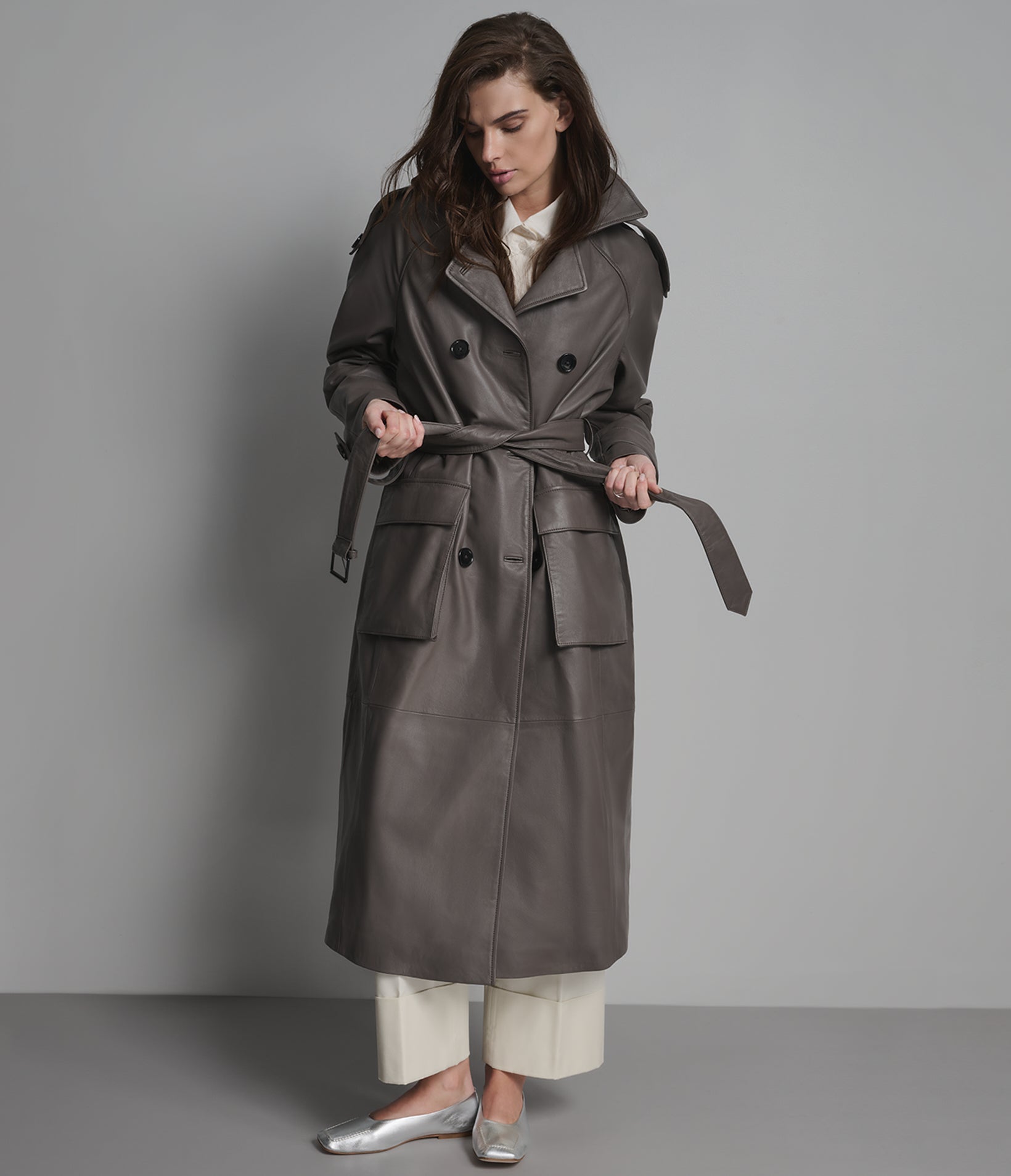 Esme Leather Trench Coat View 5 | Trench Coats Esme Leather Trench Coat View 5 | Trench Coats