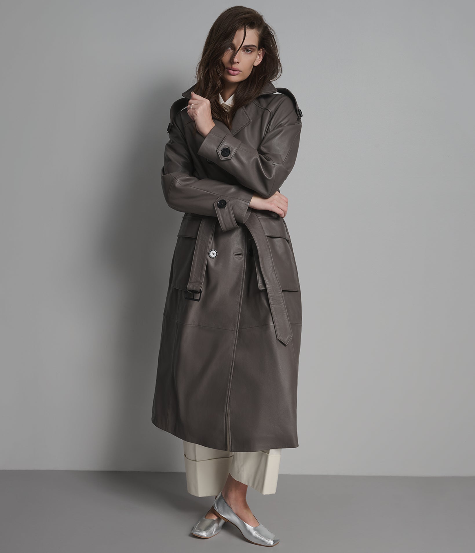 Esme Leather Trench Coat View 6 | Trench Coats Esme Leather Trench Coat View 6 | Trench Coats