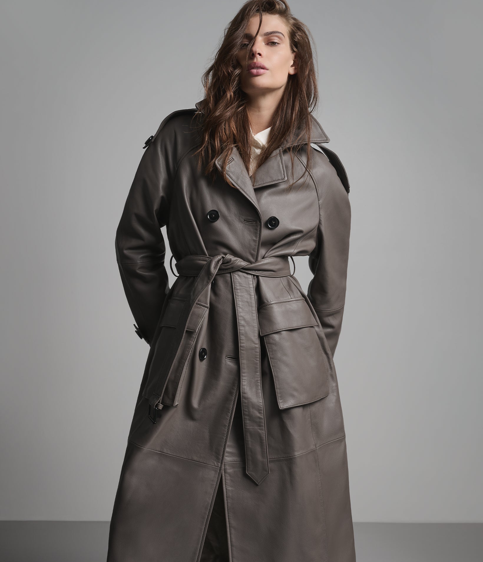 Esme Leather Trench Coat View 2 | Trench Coats Esme Leather Trench Coat View 2 | Trench Coats