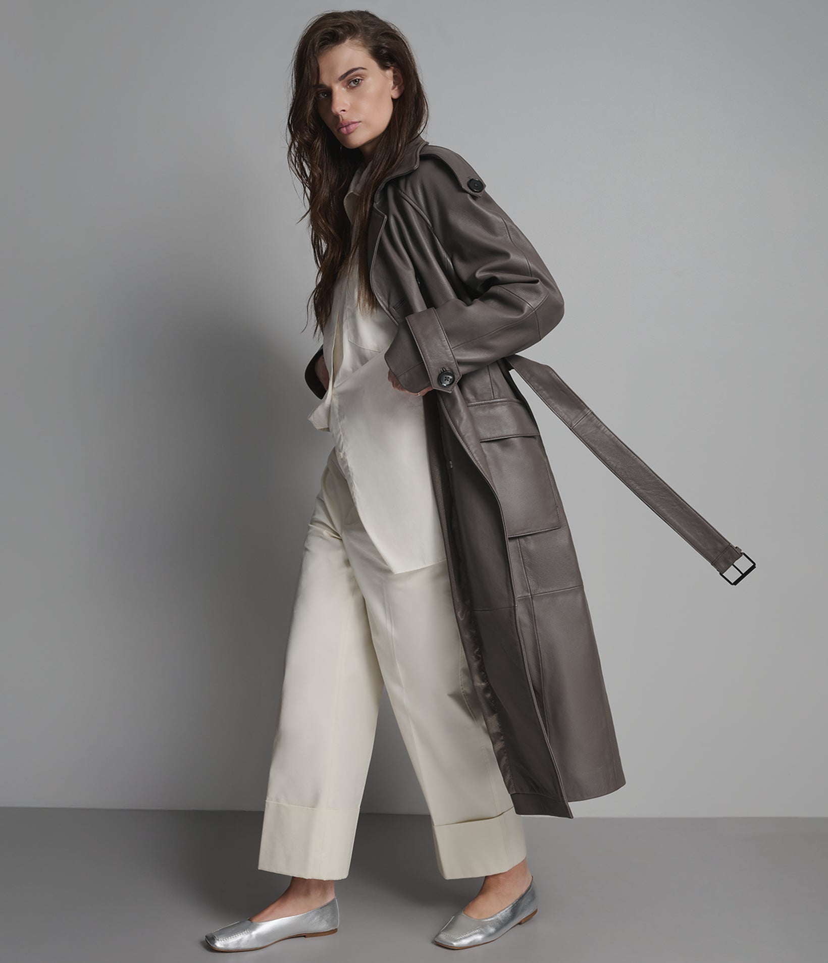 Esme Leather Trench Coat View 4 | Trench Coats Esme Leather Trench Coat View 4 | Trench Coats