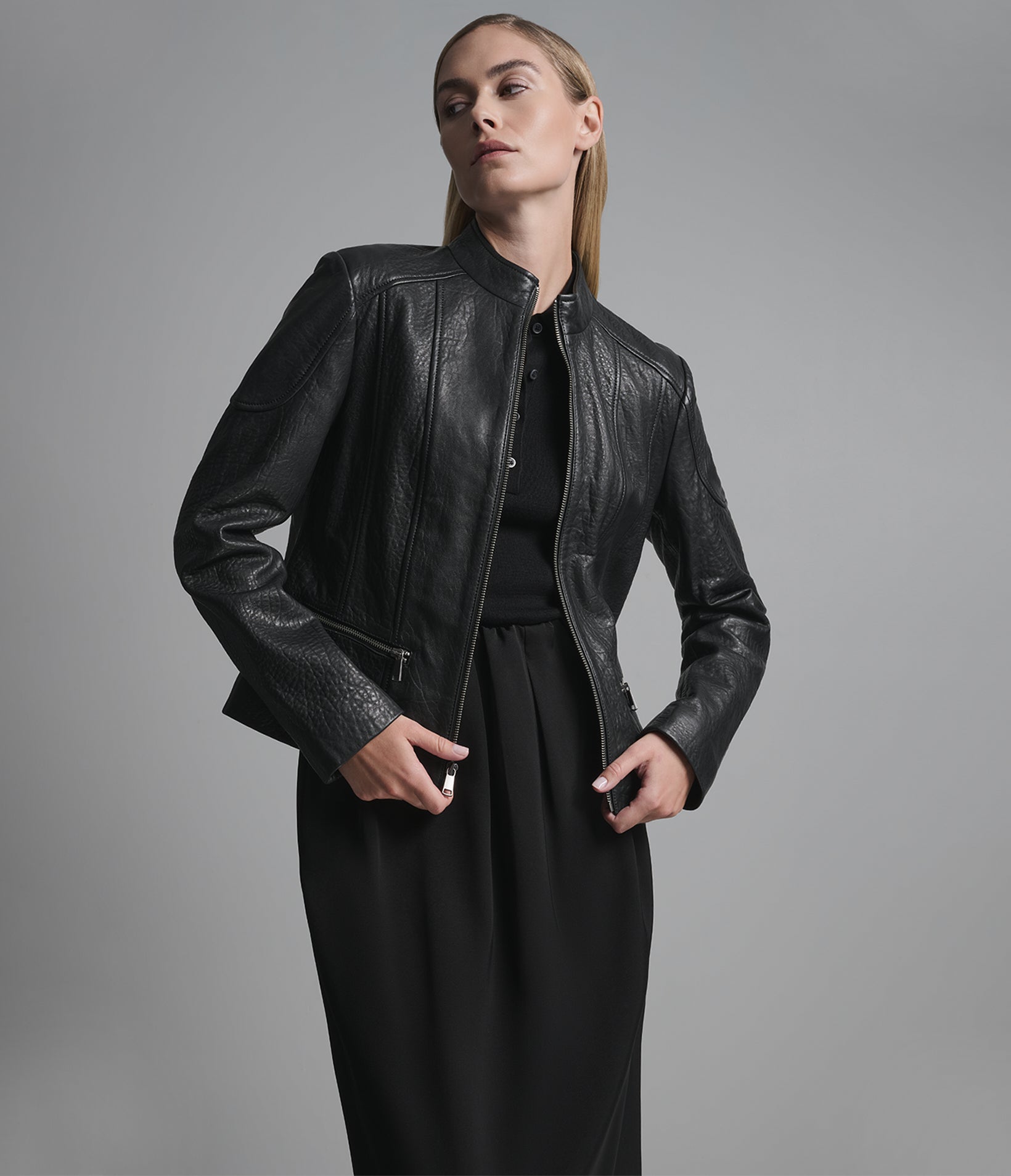 Dream Textured Leather Scuba Jacket View 5 | Women's Tannery West Dream Textured Leather Scuba Jacket View 5 | Women's Tannery West