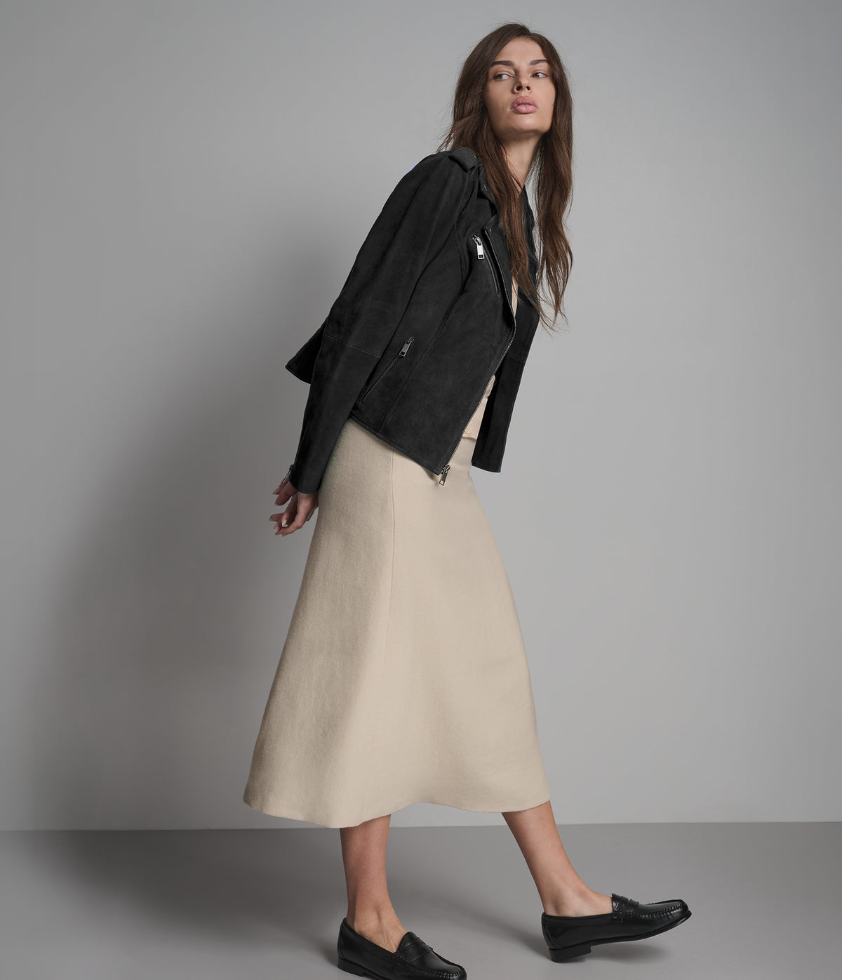 Madeline Suede Quilted Moto Jacket View 4 | Women's Leather Madeline Suede Quilted Moto Jacket View 4 | Women's Leather