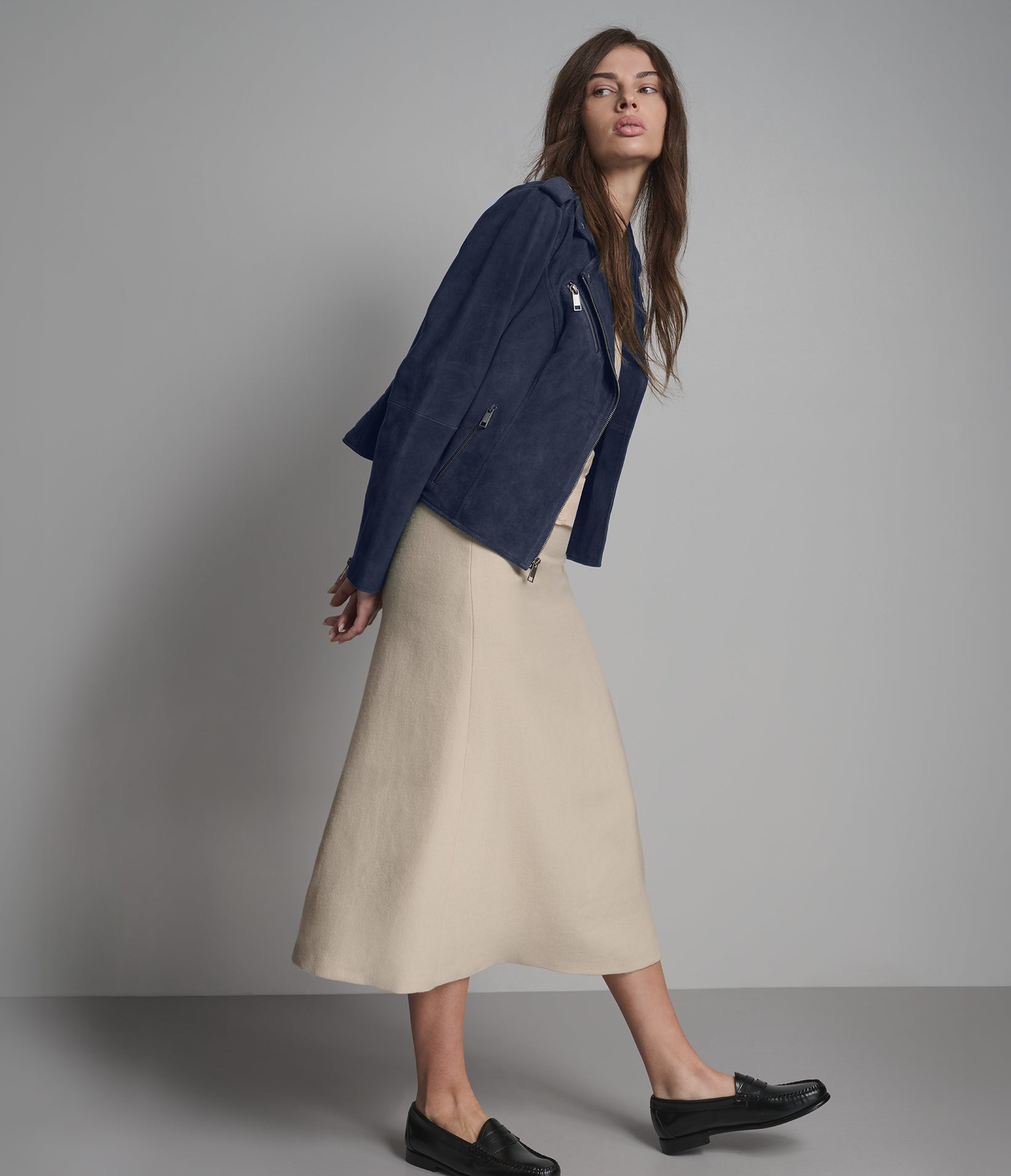 Madeline Suede Quilted Moto Jacket View 2 | Women's Collection Madeline Suede Quilted Moto Jacket View 2 | Women's Collection